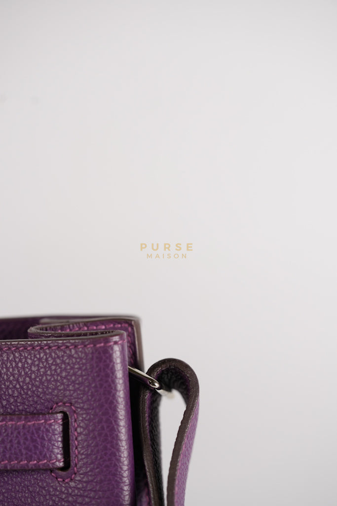 So Kelly Anemone in Togo Leather and Palladium Hardware Stamp Square R (2014) | Purse Maison Luxury Bags Shop