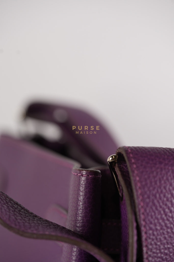 So Kelly Anemone in Togo Leather and Palladium Hardware Stamp Square R (2014) | Purse Maison Luxury Bags Shop