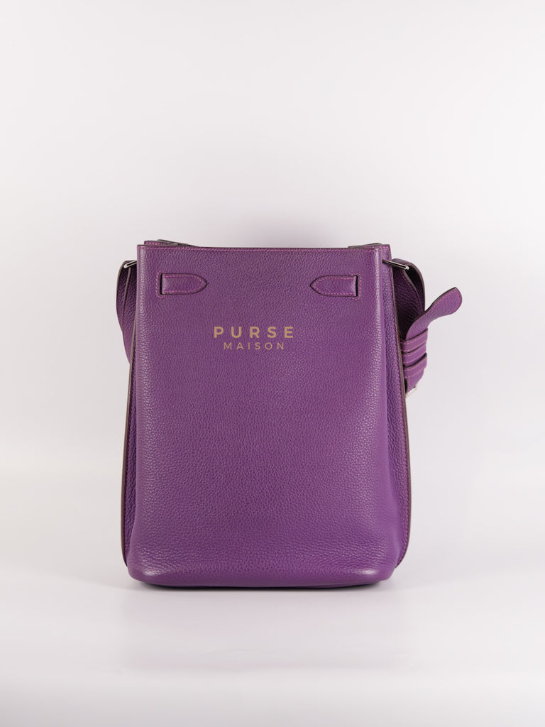 So Kelly Anemone in Togo Leather and Palladium Hardware Stamp Square R (2014) | Purse Maison Luxury Bags Shop