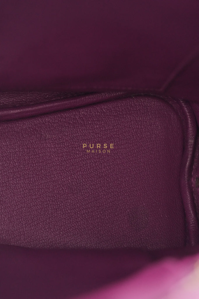 So Kelly Anemone in Togo Leather and Palladium Hardware Stamp Square R (2014) | Purse Maison Luxury Bags Shop