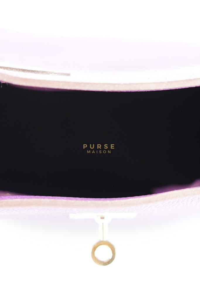 So Kelly Anemone in Togo Leather and Palladium Hardware Stamp Square R (2014) | Purse Maison Luxury Bags Shop