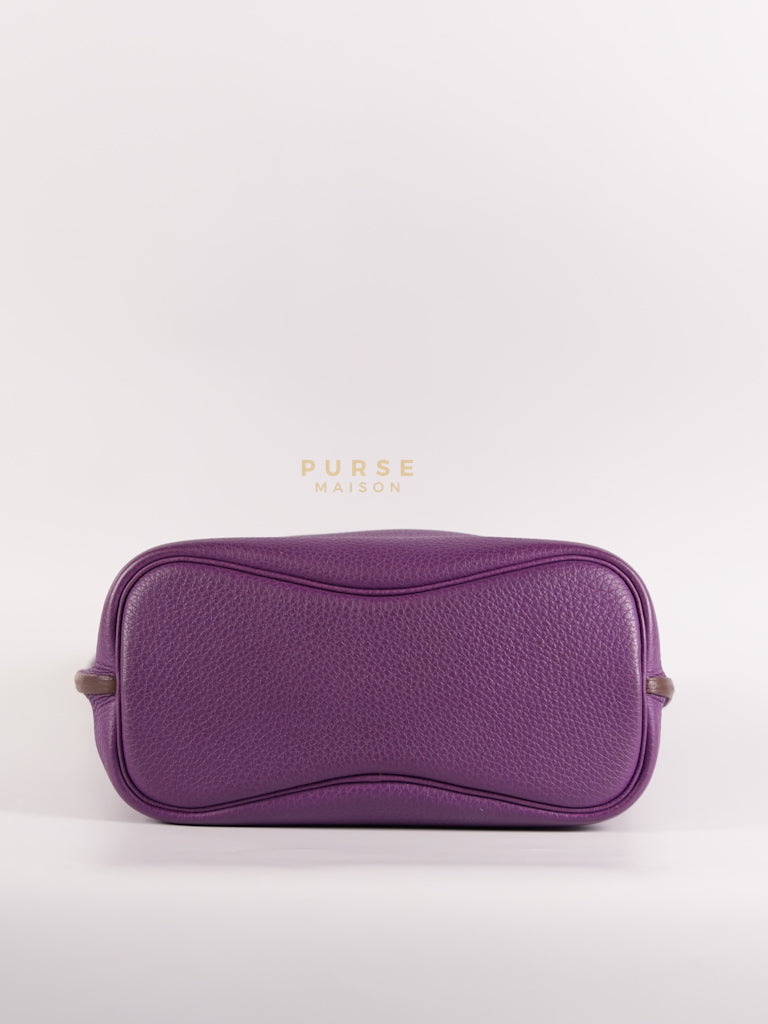 So Kelly Anemone in Togo Leather and Palladium Hardware Stamp Square R (2014) | Purse Maison Luxury Bags Shop