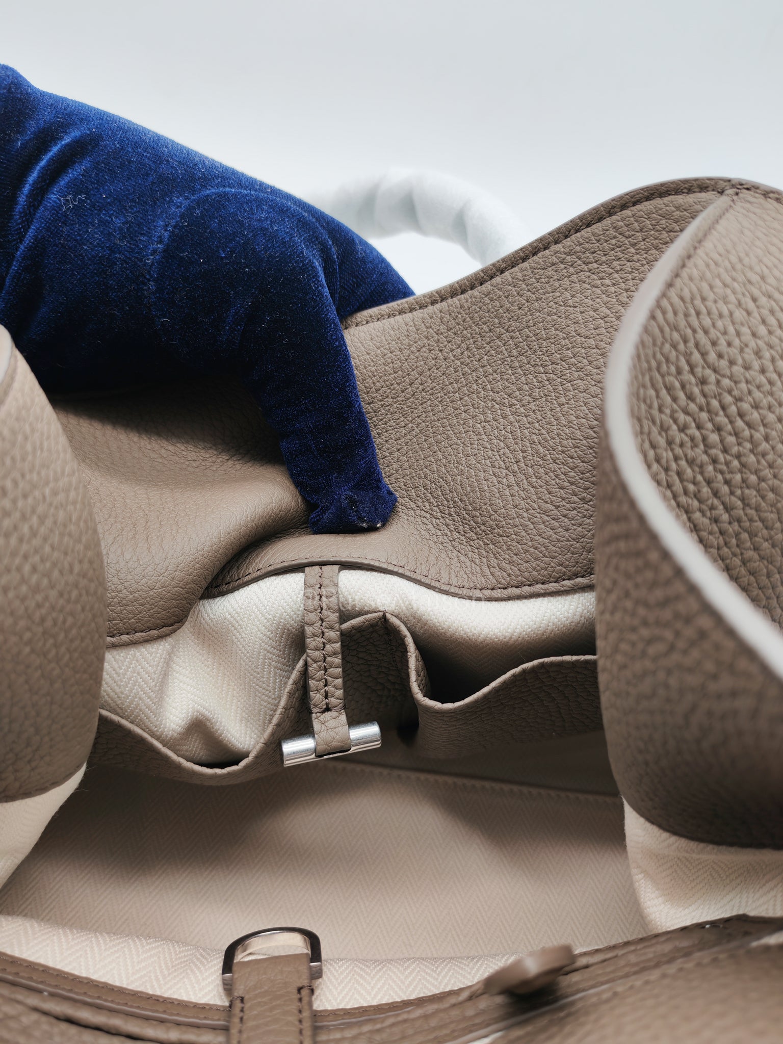 Soft Marguax 12 Matte Smoke Toupe Calfskin Leather | Purse Maison Luxury Bags Shop