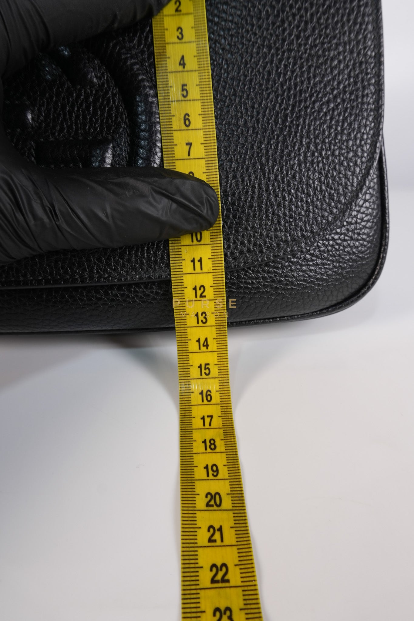 Soho Chain Flap Bag in Black Leather & Light Gold Hardware | Purse Maison Luxury Bags Shop