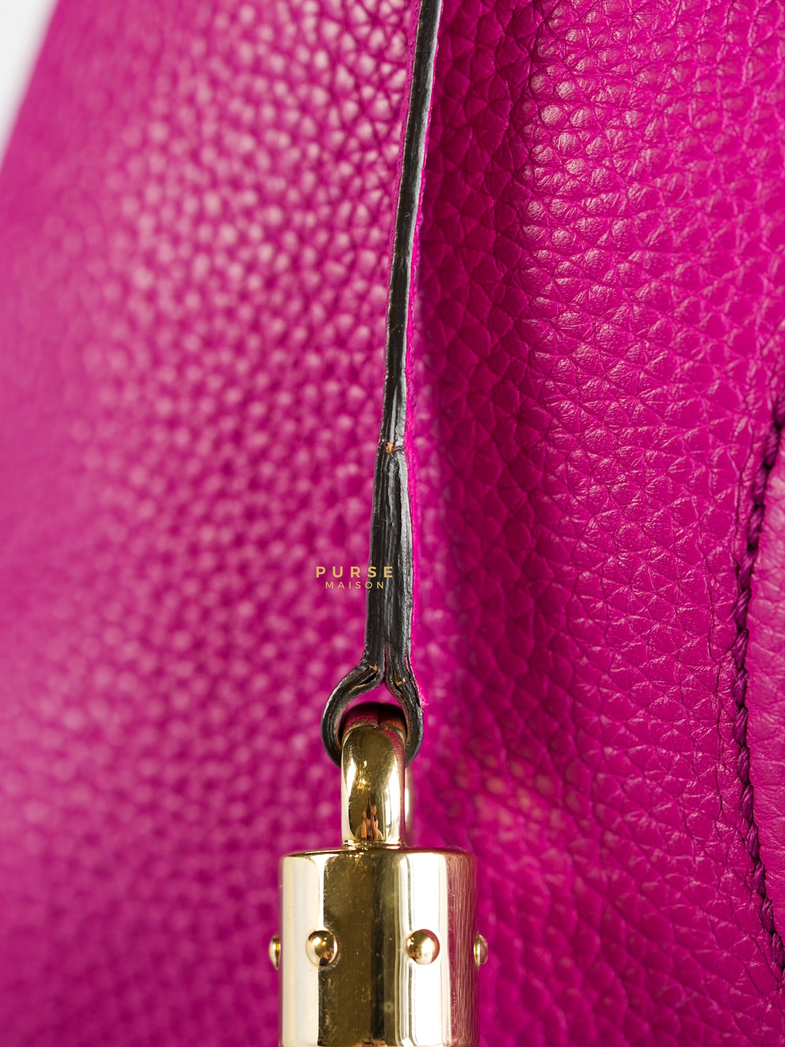 Soho Chain Fuchsia Pink Pebbles Leather Tote | Purse Maison Luxury Bags Shop