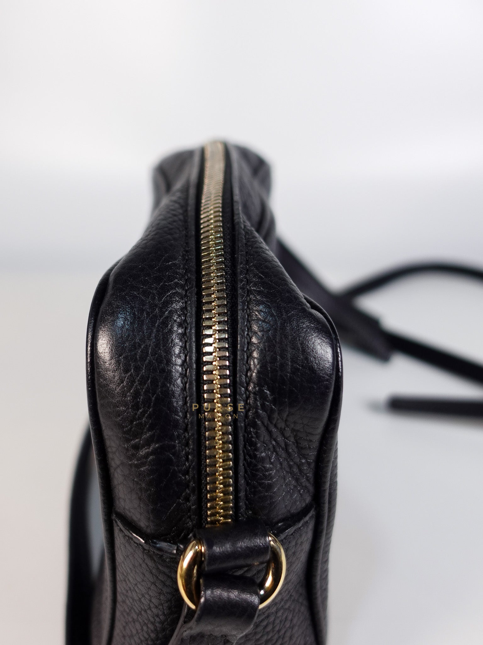 Soho Shoulder Bag Small in Black Gold Hardware | Purse Maison Luxury Bags Shop