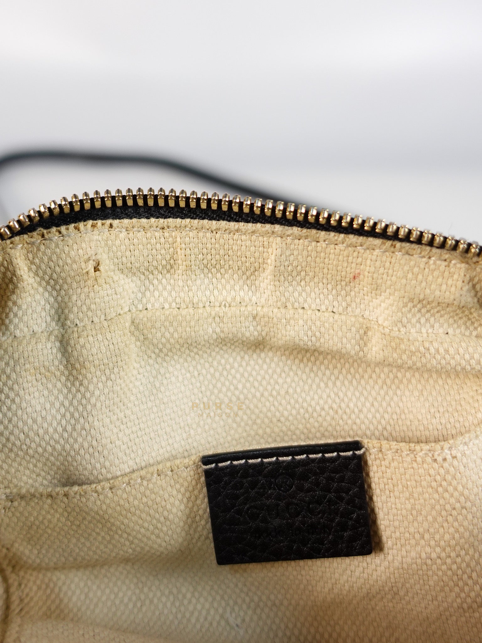 Soho Shoulder Bag Small in Black Gold Hardware | Purse Maison Luxury Bags Shop