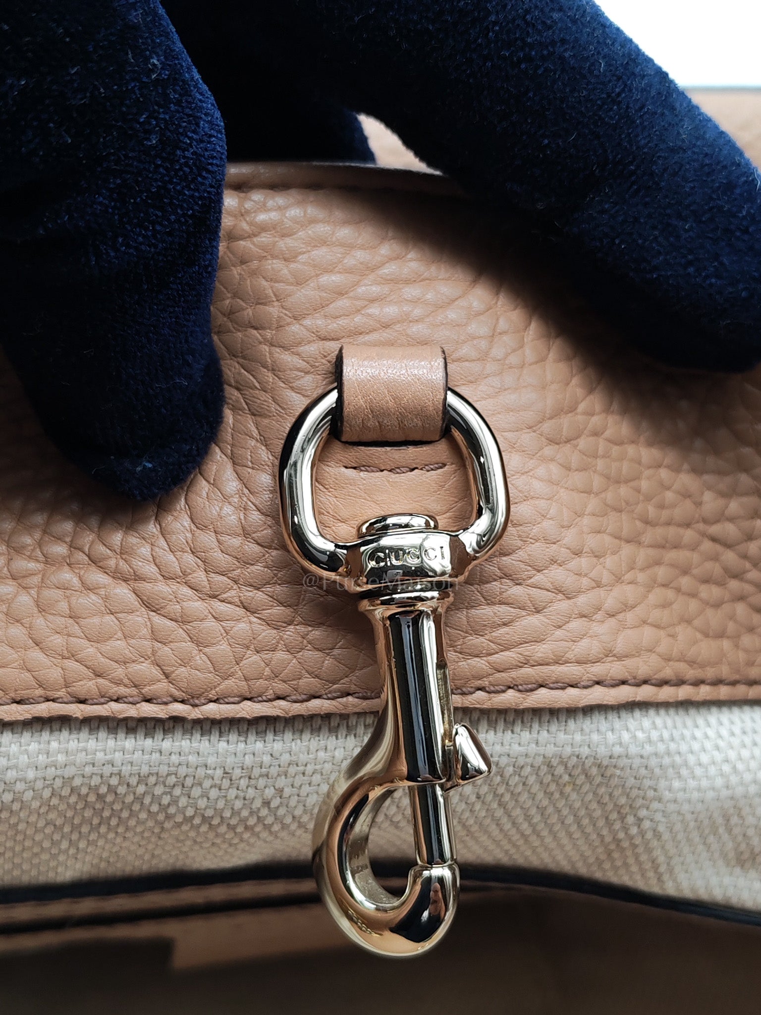 Soho in Beige Grained Calfskin Leather Totebag | Purse Maison Luxury Bags Shop