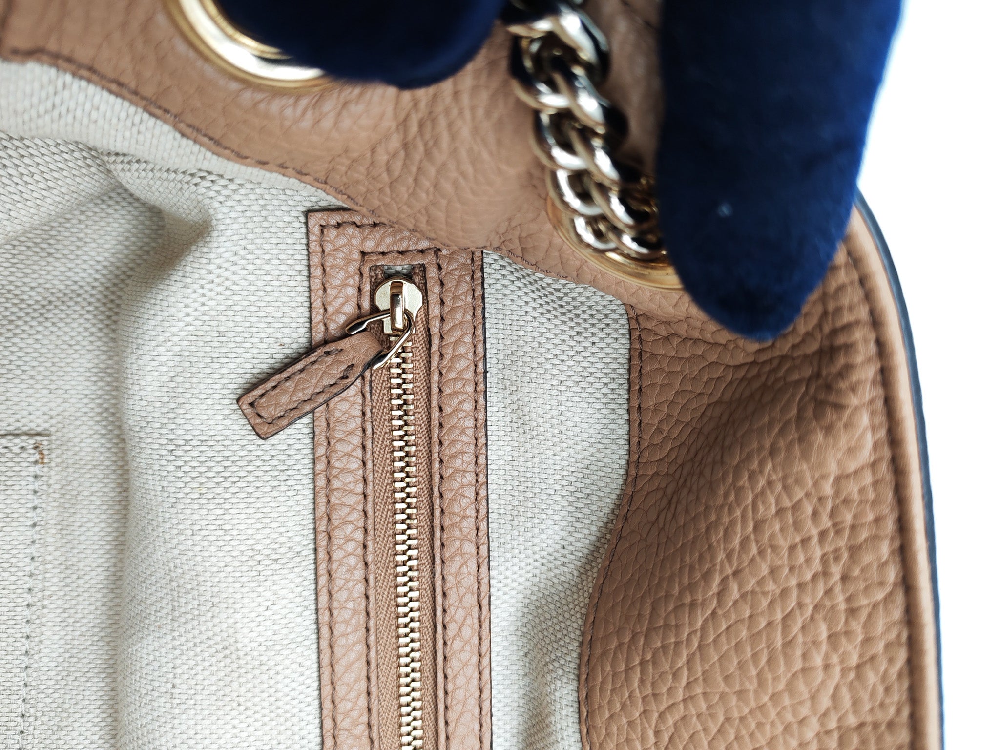 Soho in Beige Grained Calfskin Leather Totebag | Purse Maison Luxury Bags Shop
