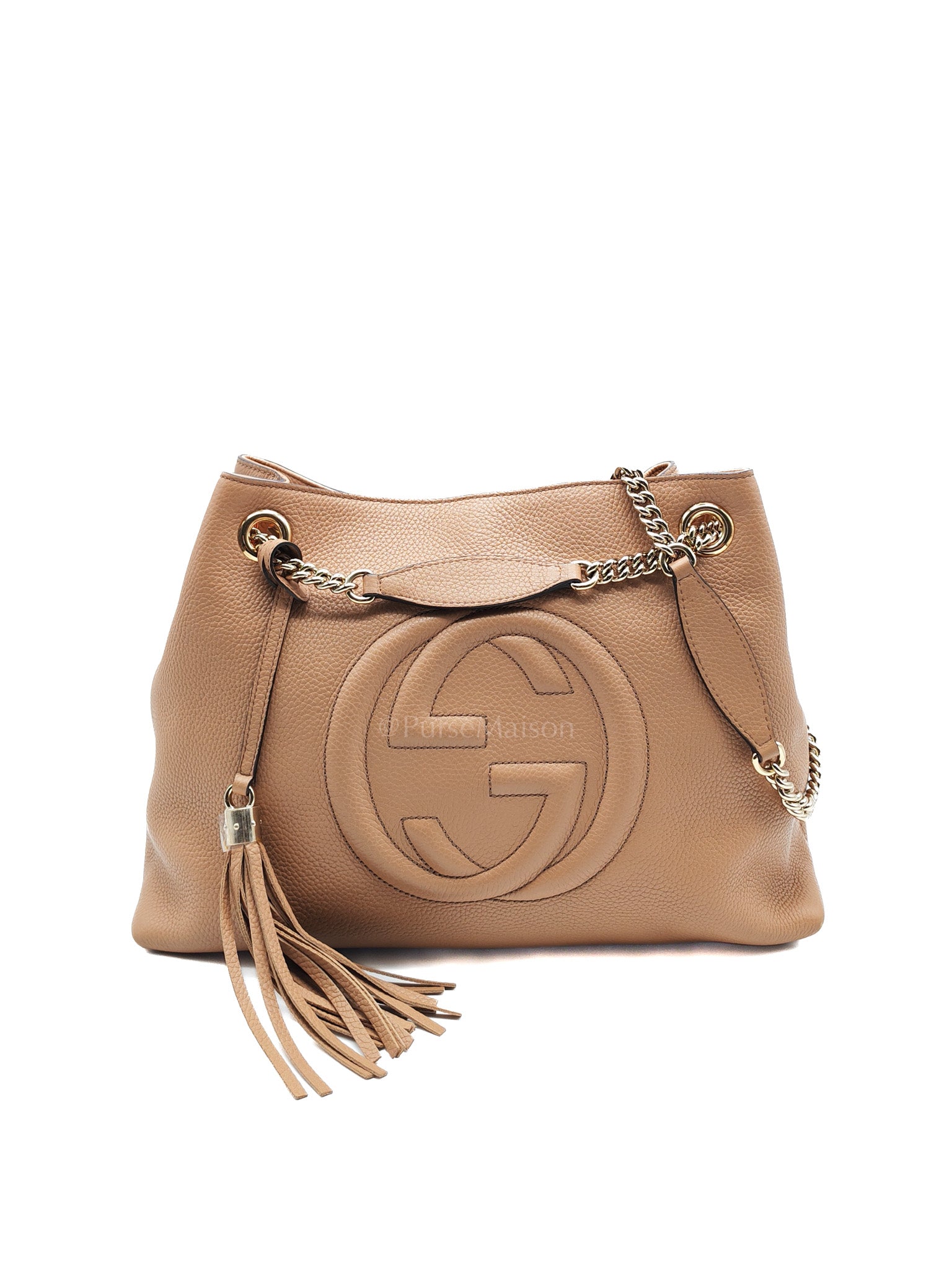 Soho in Beige Grained Calfskin Leather Totebag | Purse Maison Luxury Bags Shop