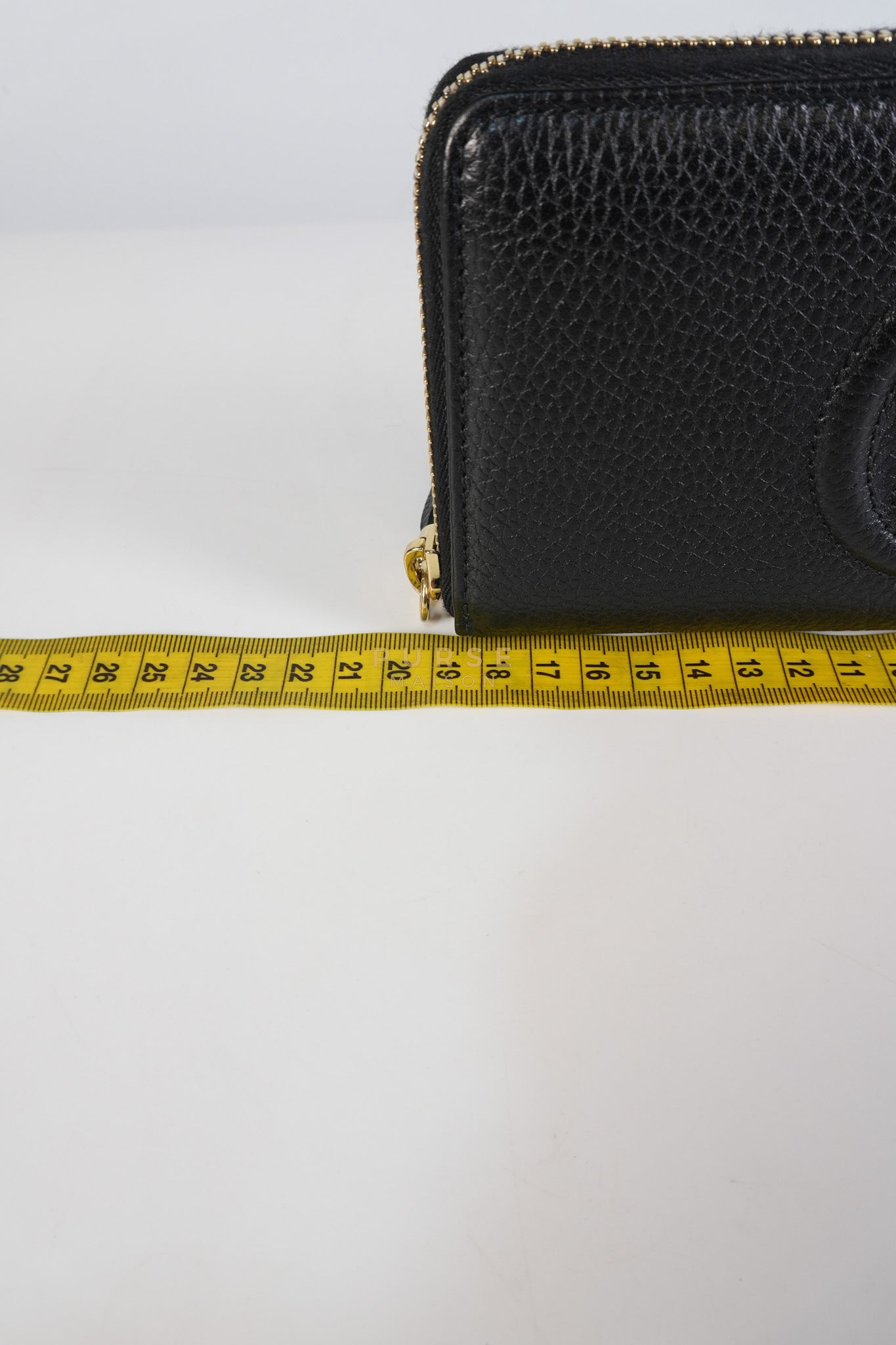 Soho Long Zip Around Wallet in Black Leather | Purse Maison Luxury Bags Shop