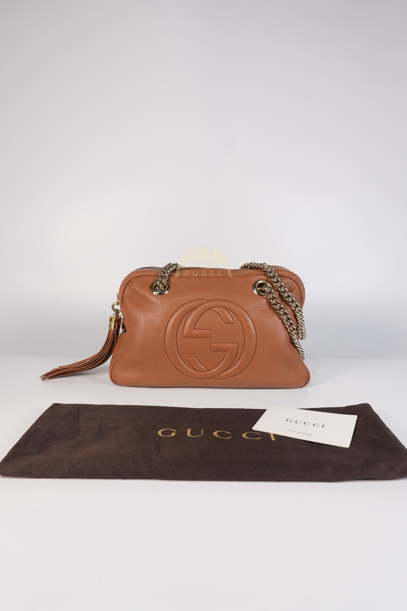 Soho Tassel Chain Bag Interlocking G in Brown | Purse Maison Luxury Bags Shop