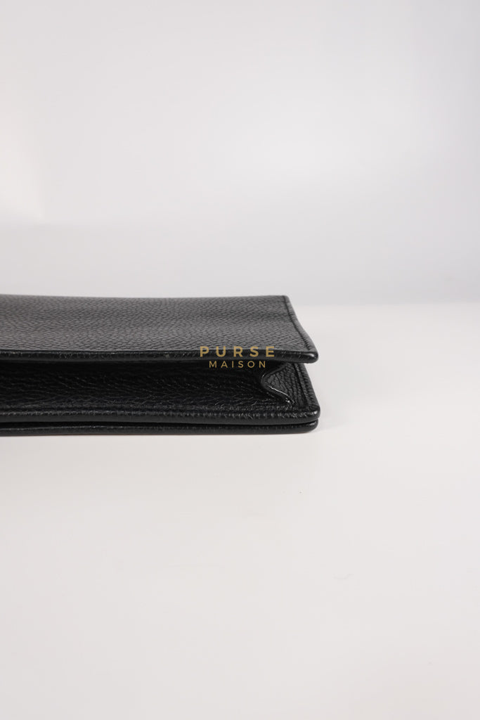 Soho Wallet on Chain in Black Calfskin Leather & Gold Hardware | Purse Maison Luxury Bags Shop