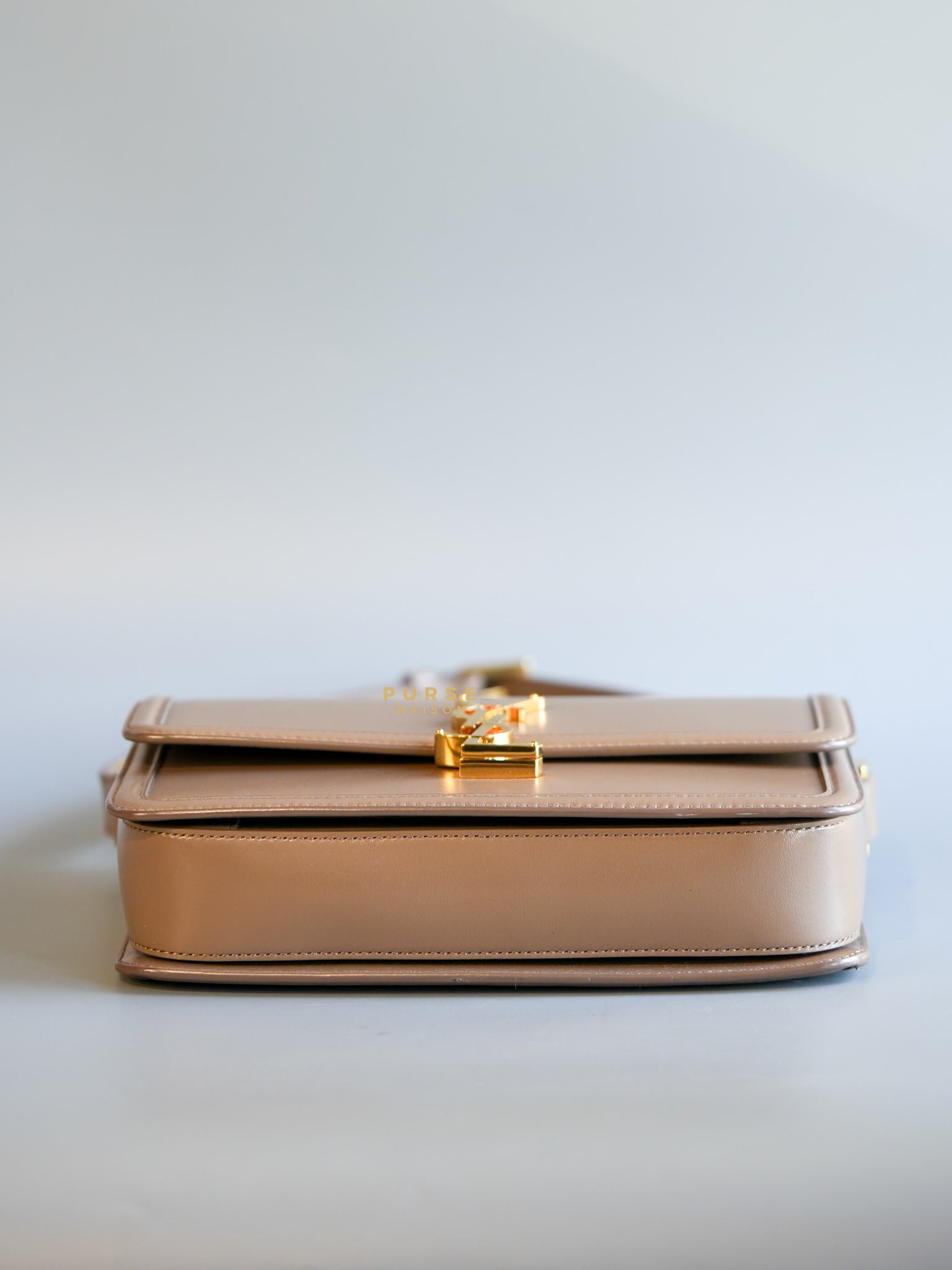 Solferino Bag in Taupe Leather & Gold Hardware | Purse Maison Luxury Bags Shop