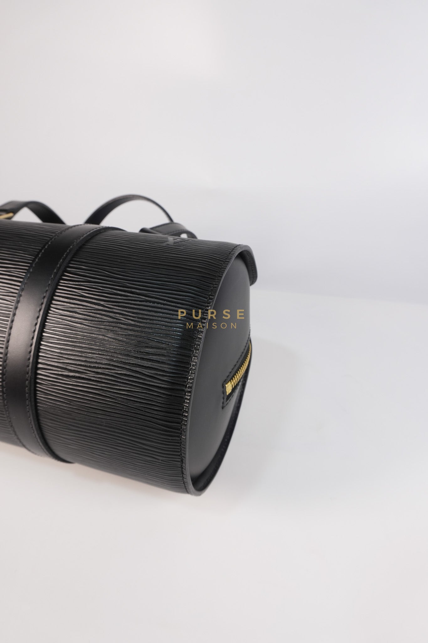 Soufflot Bag In Black Epi Leather & Gold Hardware (Date Code: MI0024) | Purse Maison Luxury Bags Shop
