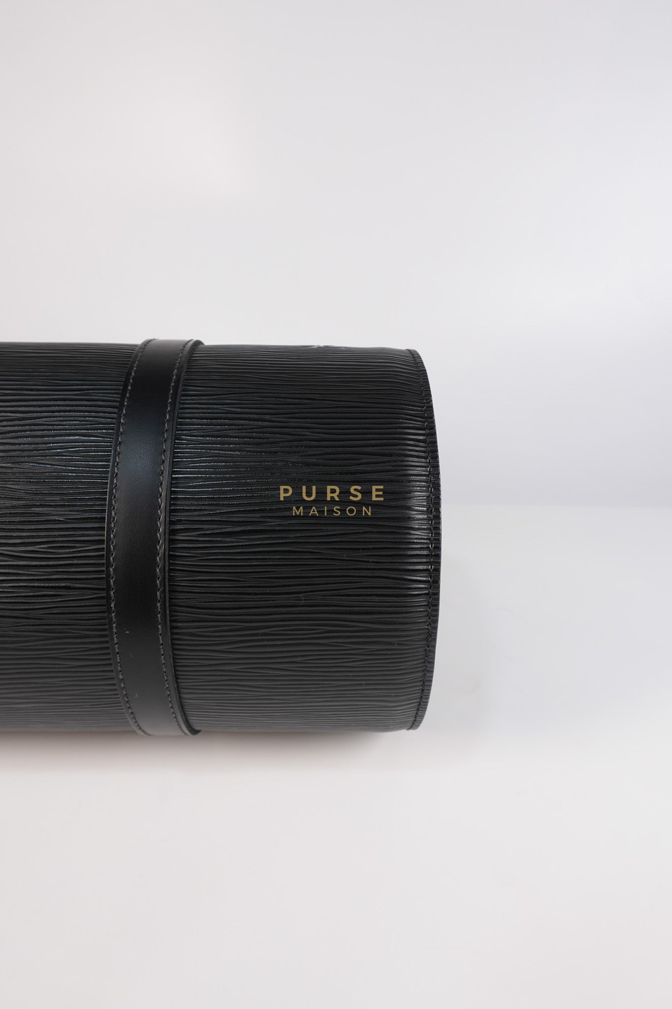 Soufflot Bag In Black Epi Leather & Gold Hardware (Date Code: MI0024) | Purse Maison Luxury Bags Shop
