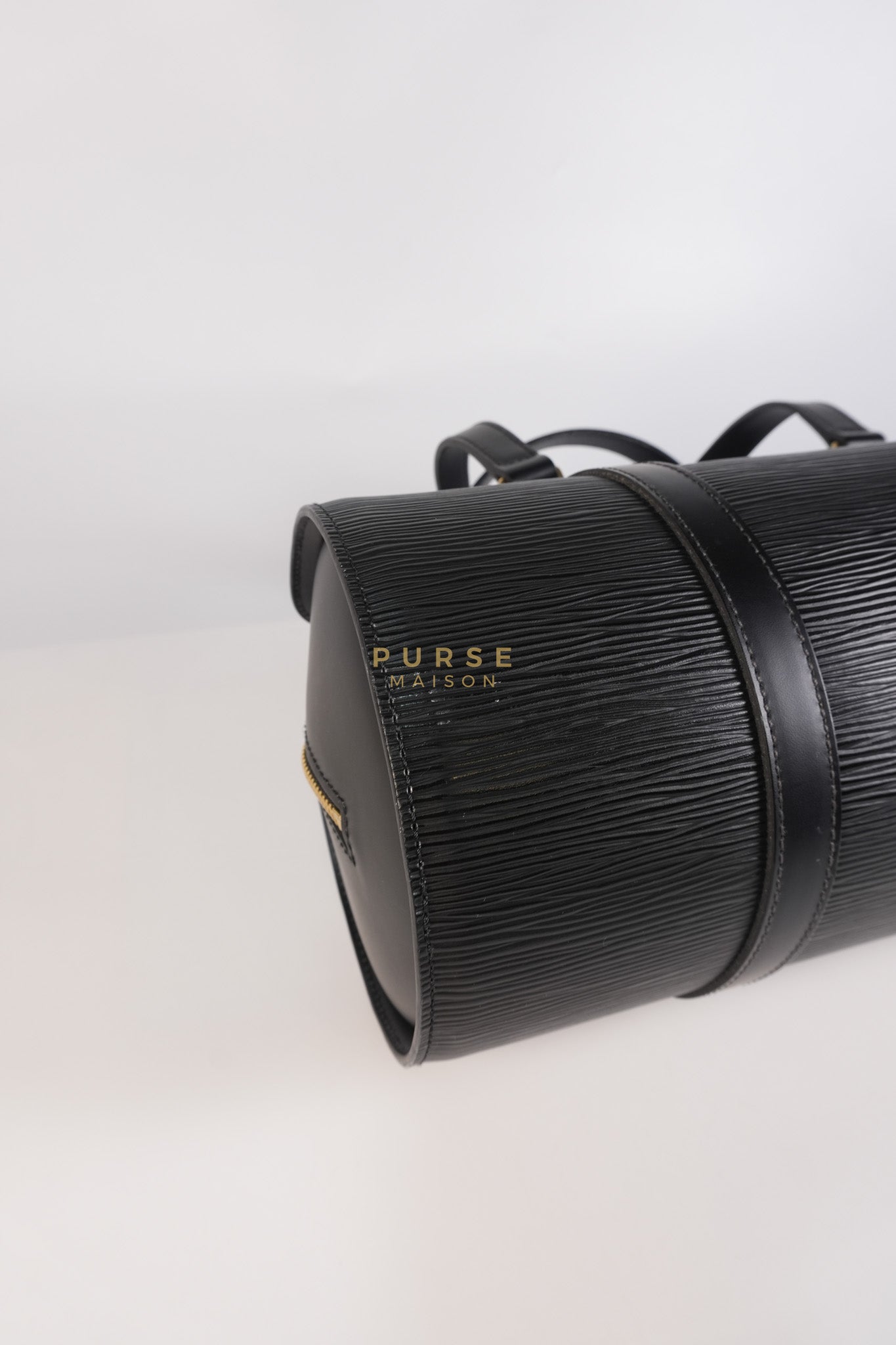 Soufflot Bag In Black Epi Leather & Gold Hardware (Date Code: MI0024) | Purse Maison Luxury Bags Shop