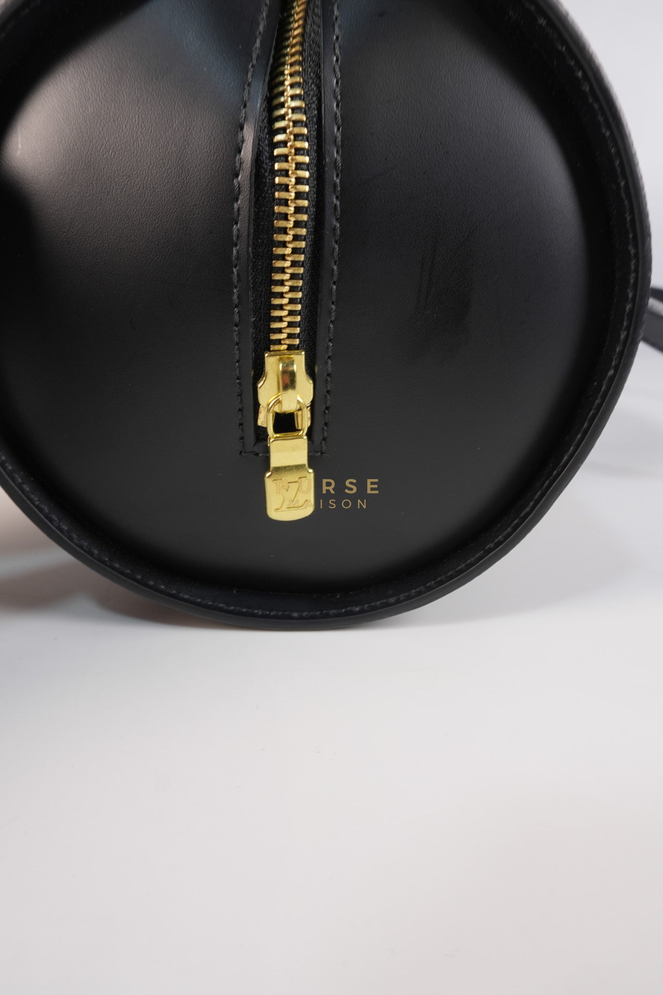 Soufflot Bag In Black Epi Leather & Gold Hardware (Date Code: MI0024) | Purse Maison Luxury Bags Shop
