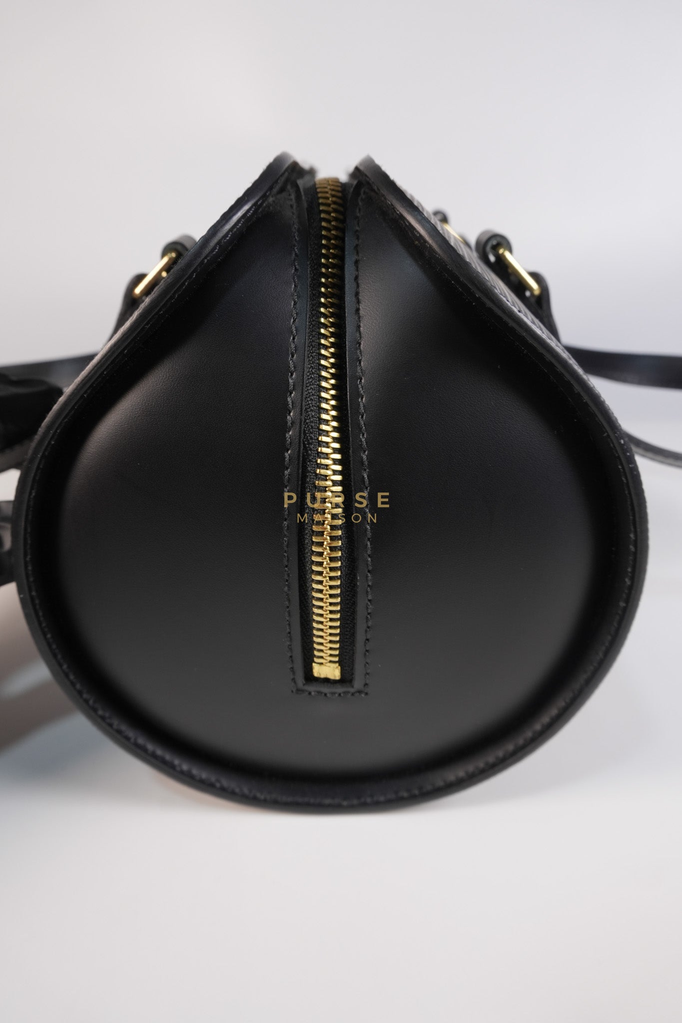 Soufflot Bag In Black Epi Leather & Gold Hardware (Date Code: MI0024) | Purse Maison Luxury Bags Shop