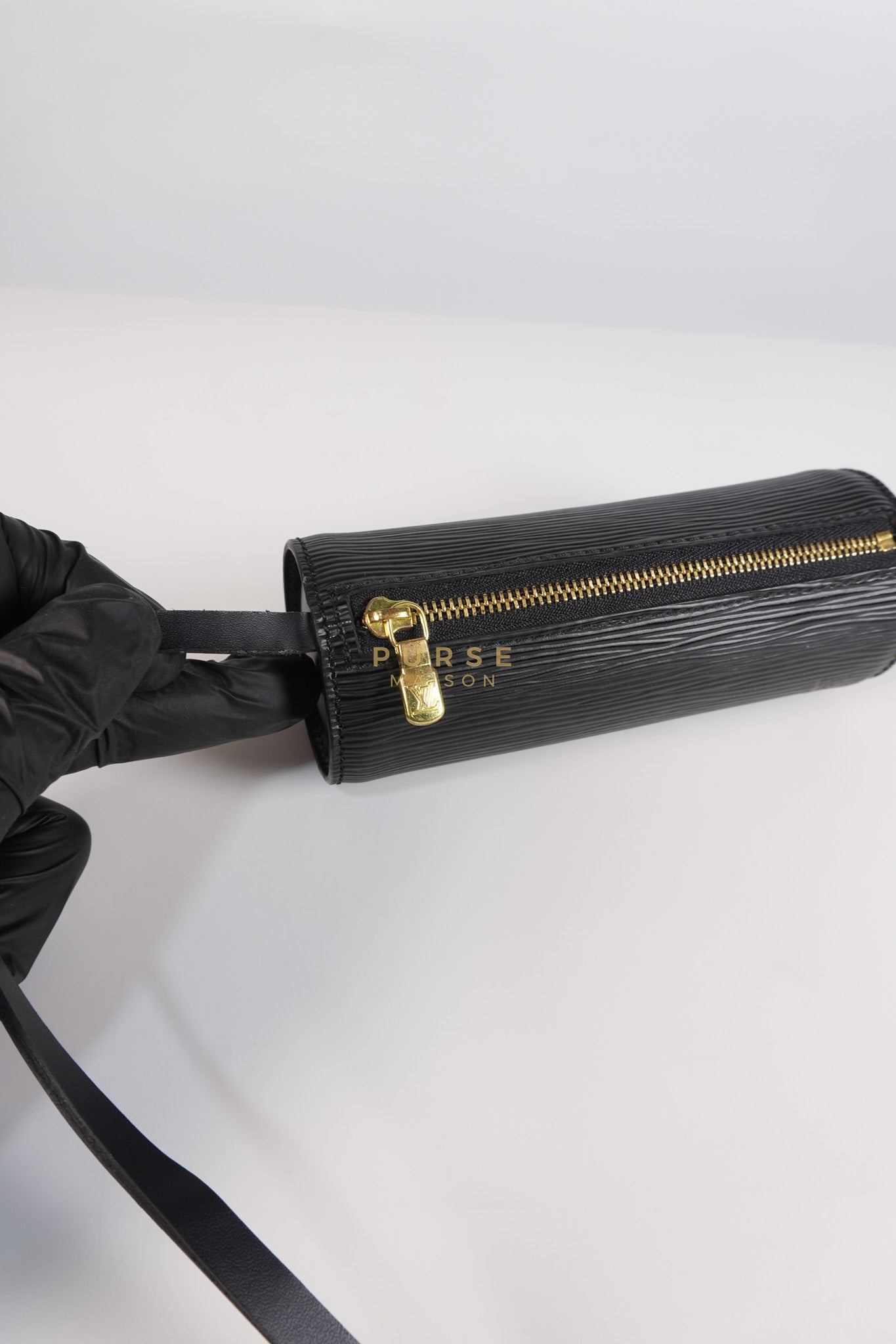 Soufflot Bag In Black Epi Leather & Gold Hardware (Date Code: MI0024) | Purse Maison Luxury Bags Shop