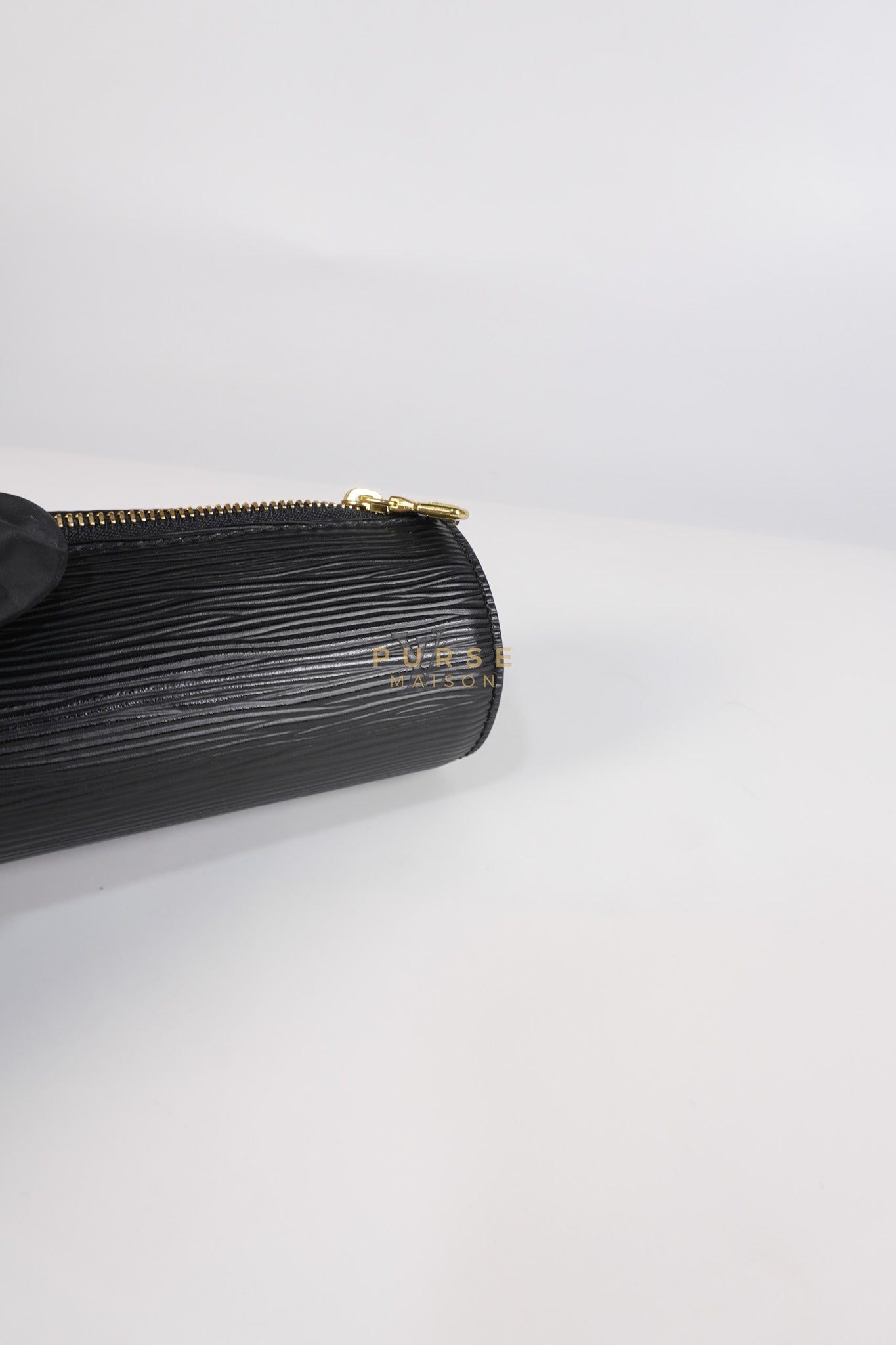 Soufflot Bag In Black Epi Leather & Gold Hardware (Date Code: MI0024) | Purse Maison Luxury Bags Shop