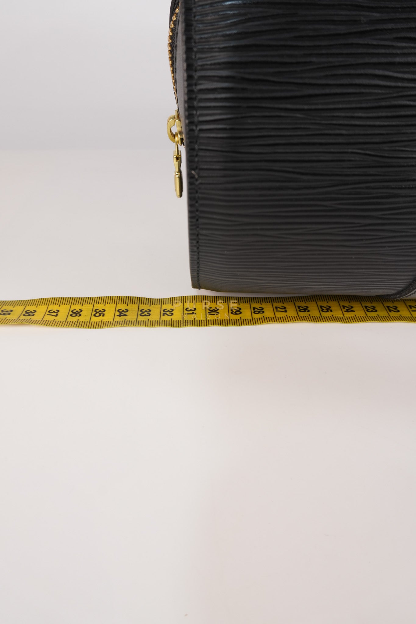 Soufflot Bag In Black Epi Leather & Gold Hardware (Date Code: MI0024) | Purse Maison Luxury Bags Shop