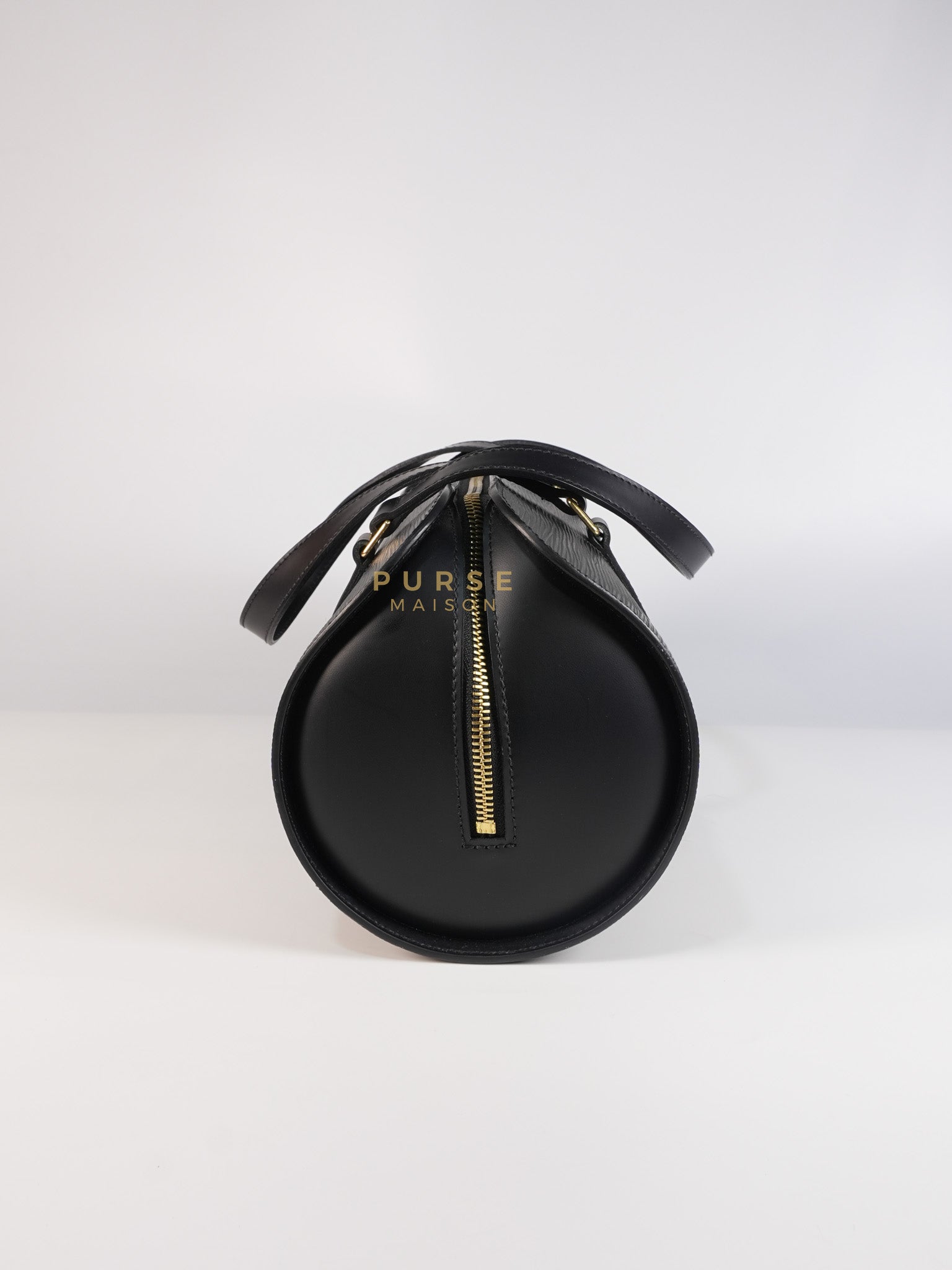 Soufflot Bag In Black Epi Leather & Gold Hardware (Date Code: MI0024) | Purse Maison Luxury Bags Shop