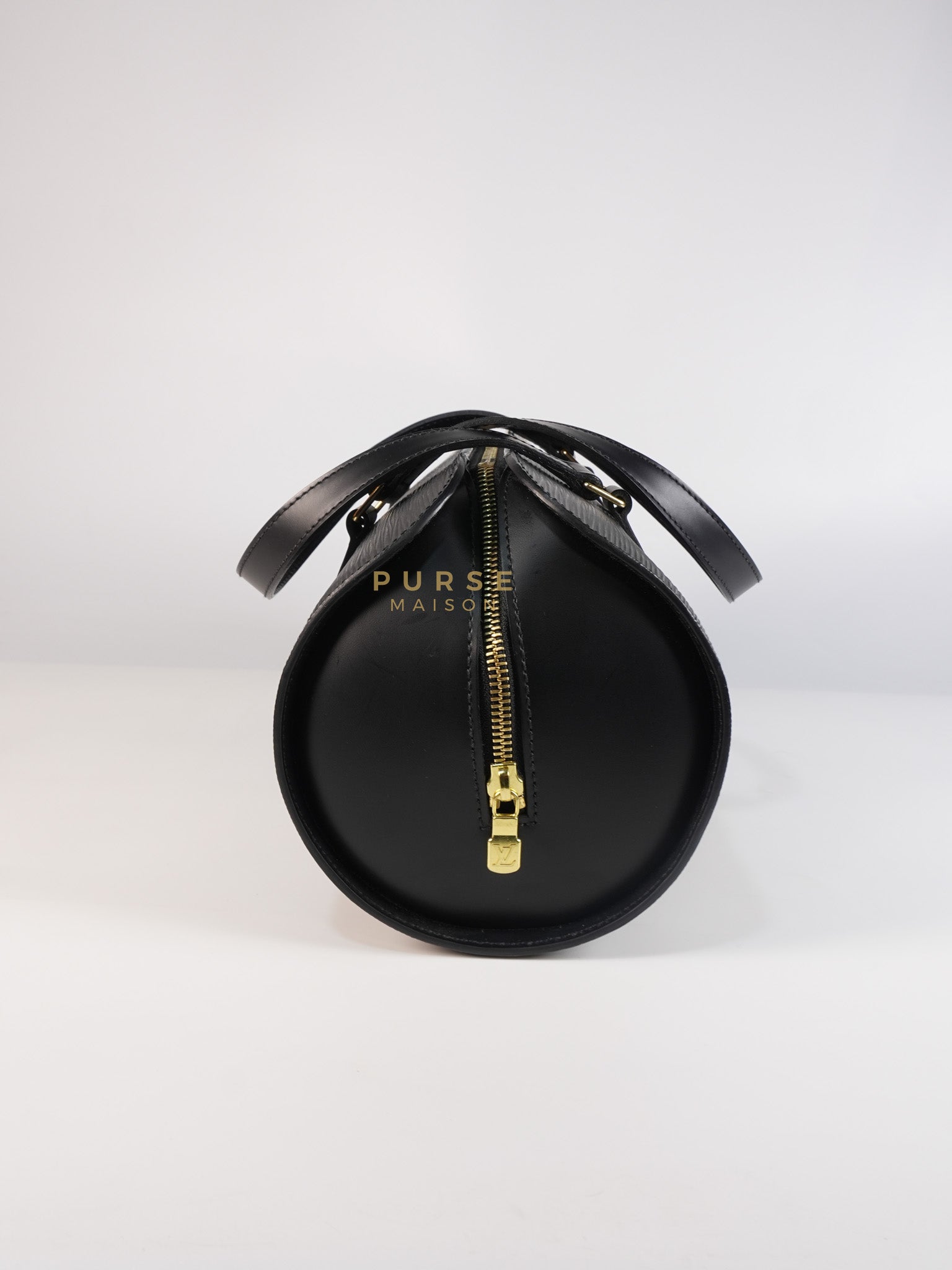 Soufflot Bag In Black Epi Leather & Gold Hardware (Date Code: MI0024) | Purse Maison Luxury Bags Shop