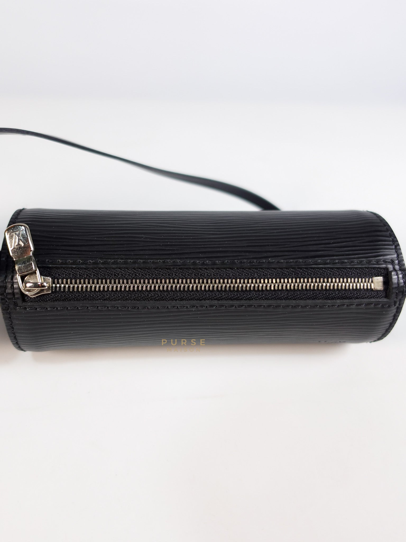 Soufflot Hand Bag in Black Epi Leather & Silver Hardware (Date Code: MI1026) | Purse Maison Luxury Bags Shop