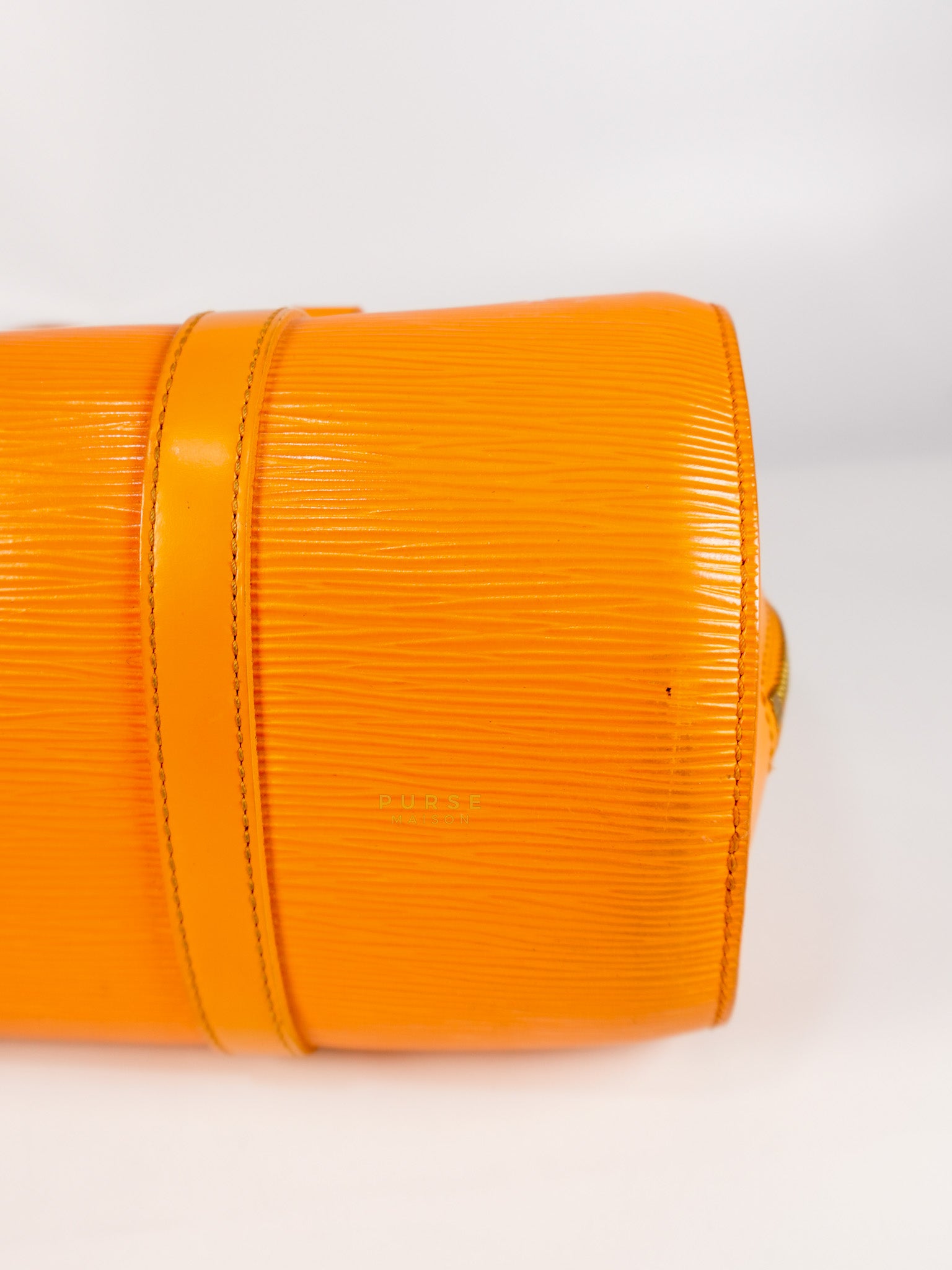 Soufflot Hand Bag Small in Orange Epi Leather (Date Code: MI0044) | Purse Maison Luxury Bags Shop