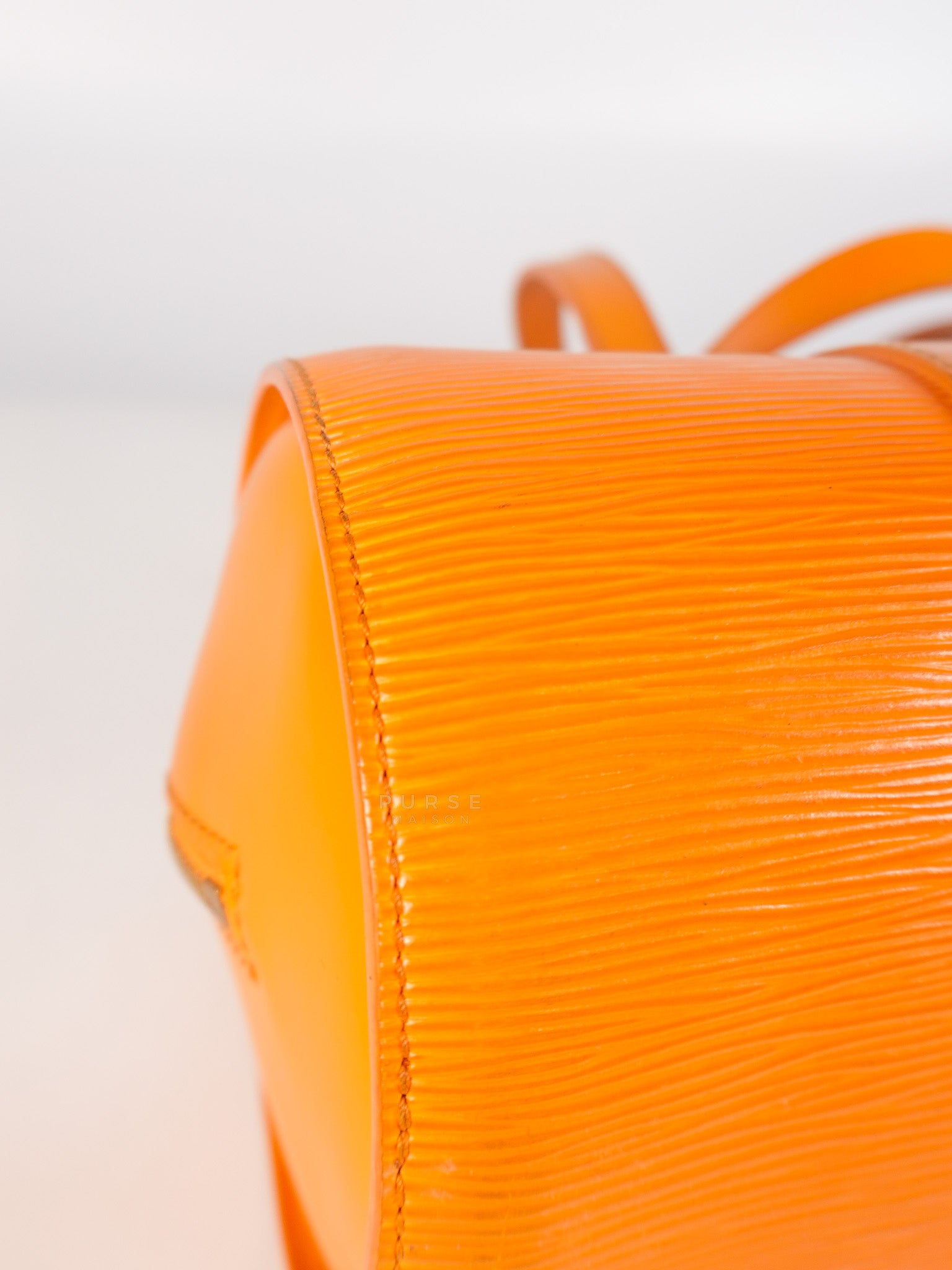 Soufflot Hand Bag Small in Orange Epi Leather (Date Code: MI0044) | Purse Maison Luxury Bags Shop