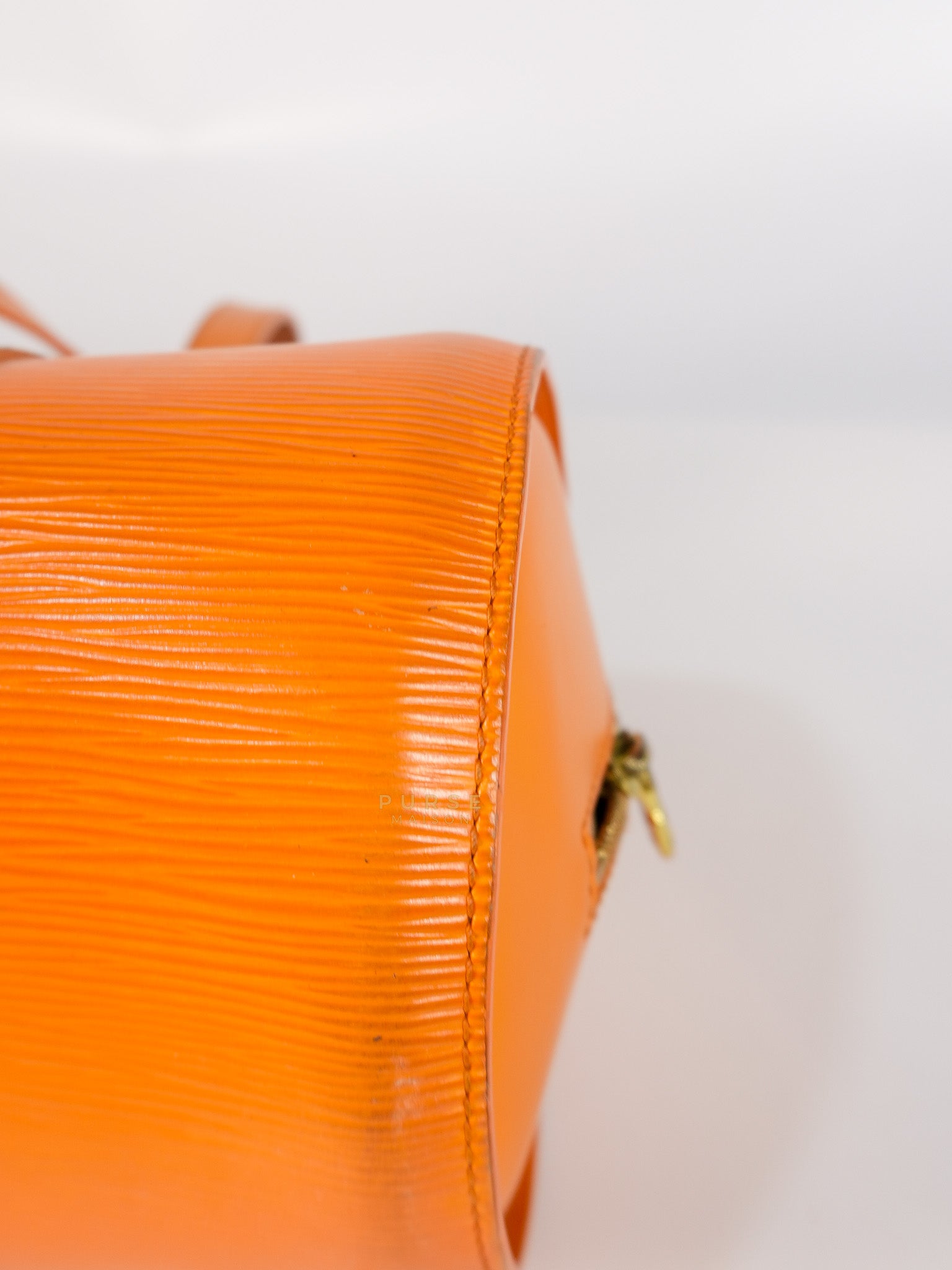 Soufflot Hand Bag Small in Orange Epi Leather (Date Code: MI0044) | Purse Maison Luxury Bags Shop