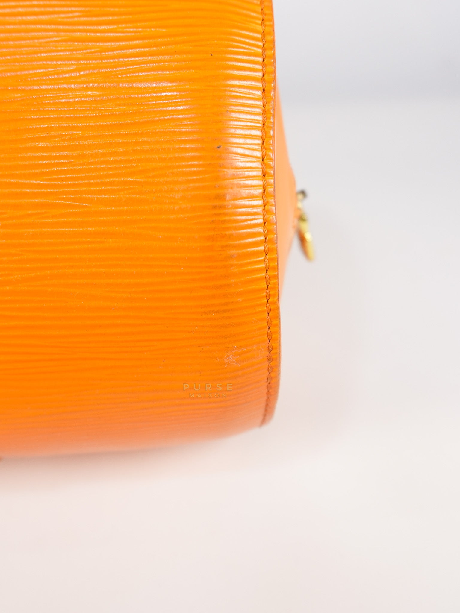 Soufflot Hand Bag Small in Orange Epi Leather (Date Code: MI0044) | Purse Maison Luxury Bags Shop