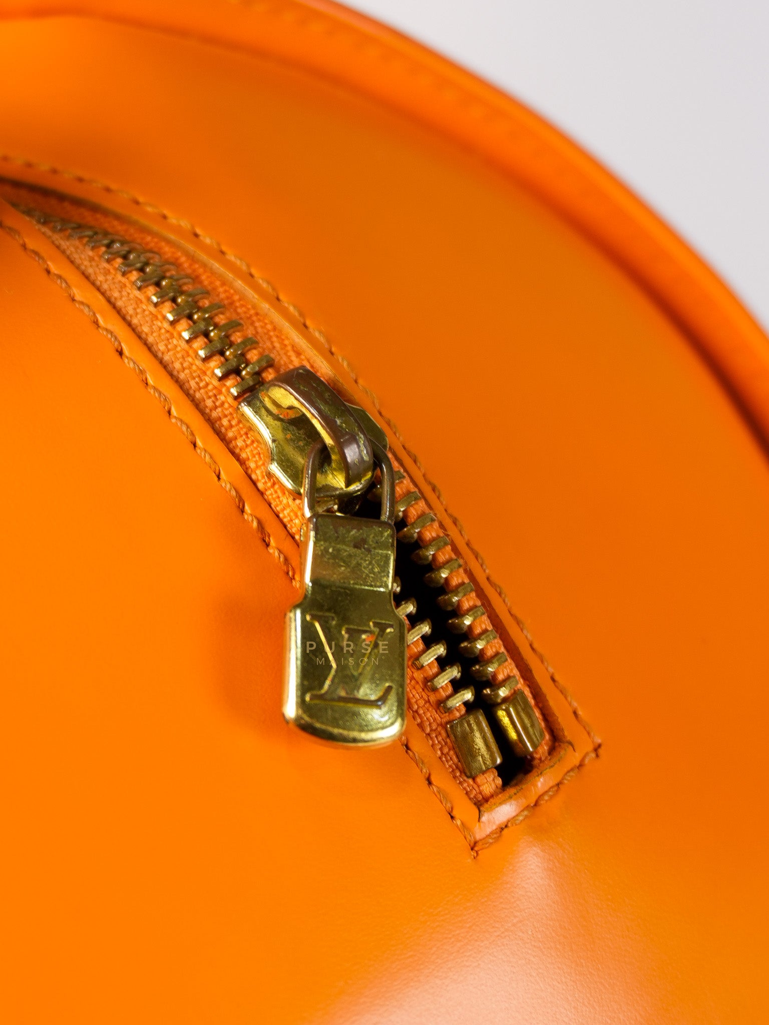 Soufflot Hand Bag Small in Orange Epi Leather (Date Code: MI0044) | Purse Maison Luxury Bags Shop