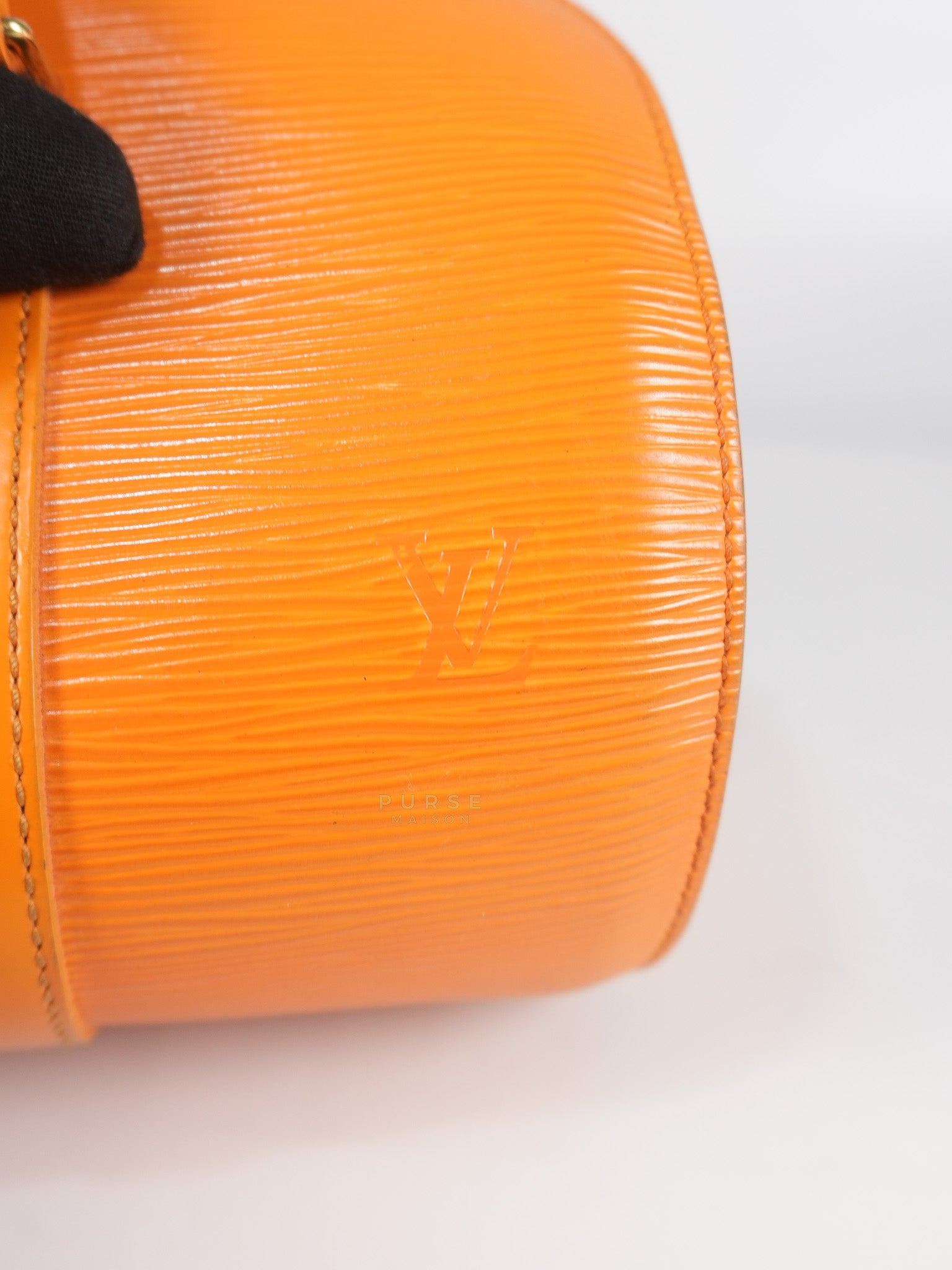 Soufflot Hand Bag Small in Orange Epi Leather (Date Code: MI0044) | Purse Maison Luxury Bags Shop