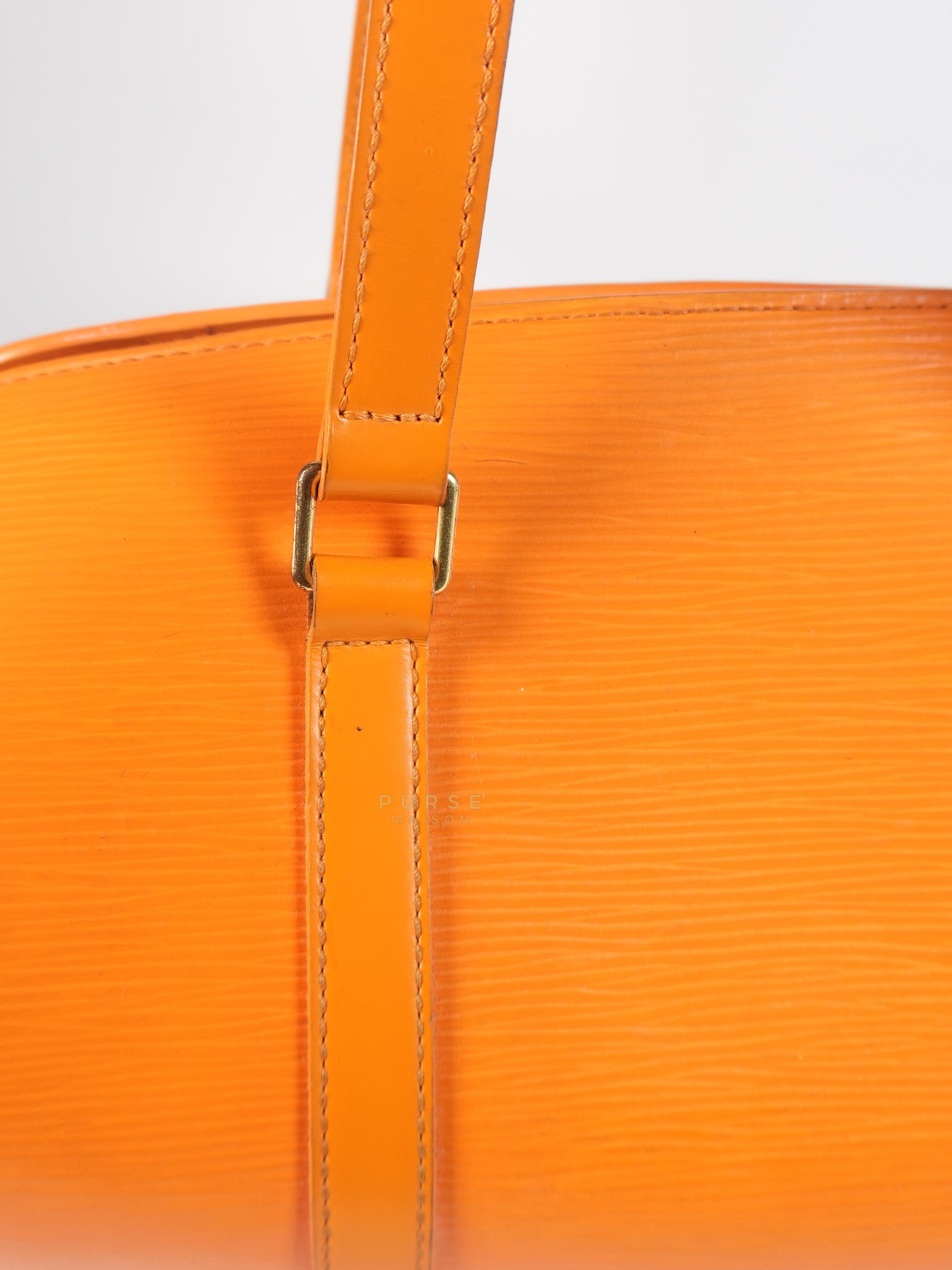 Soufflot Hand Bag Small in Orange Epi Leather (Date Code: MI0044) | Purse Maison Luxury Bags Shop
