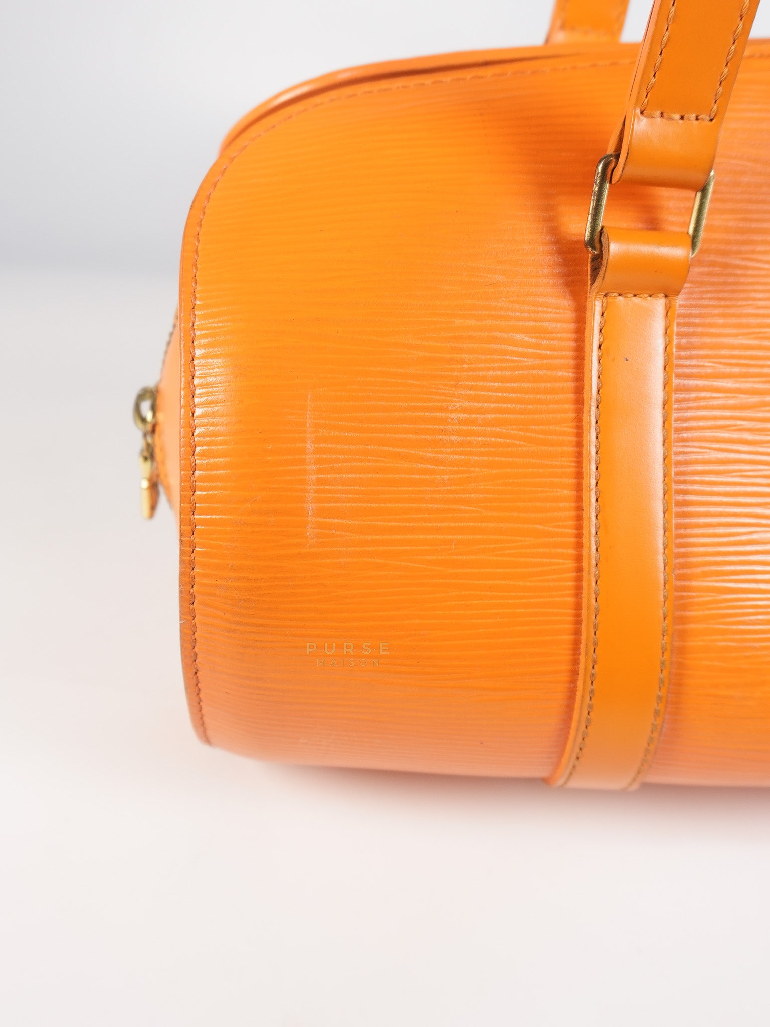 Soufflot Hand Bag Small in Orange Epi Leather (Date Code: MI0044) | Purse Maison Luxury Bags Shop