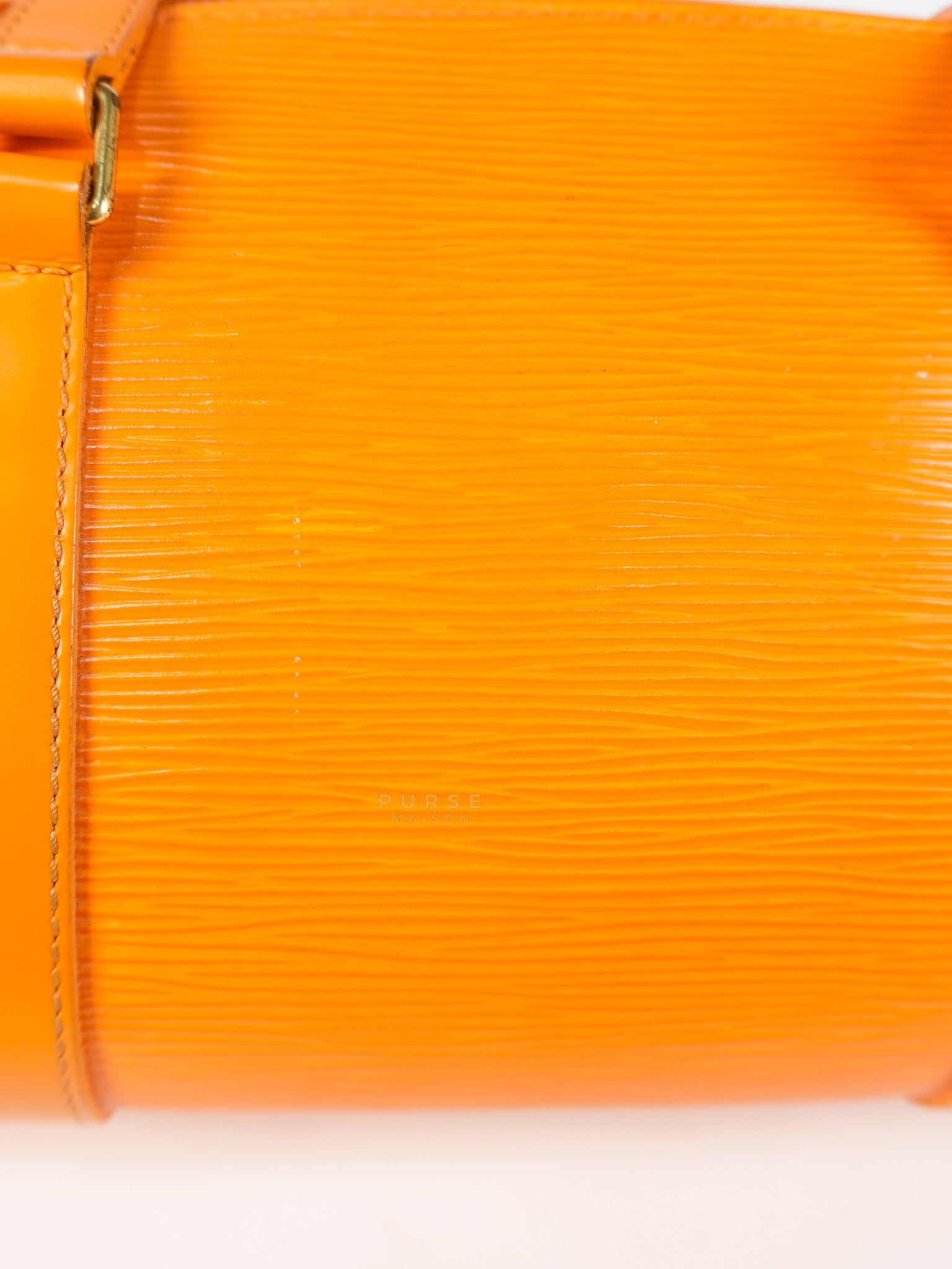 Soufflot Hand Bag Small in Orange Epi Leather (Date Code: MI0044) | Purse Maison Luxury Bags Shop