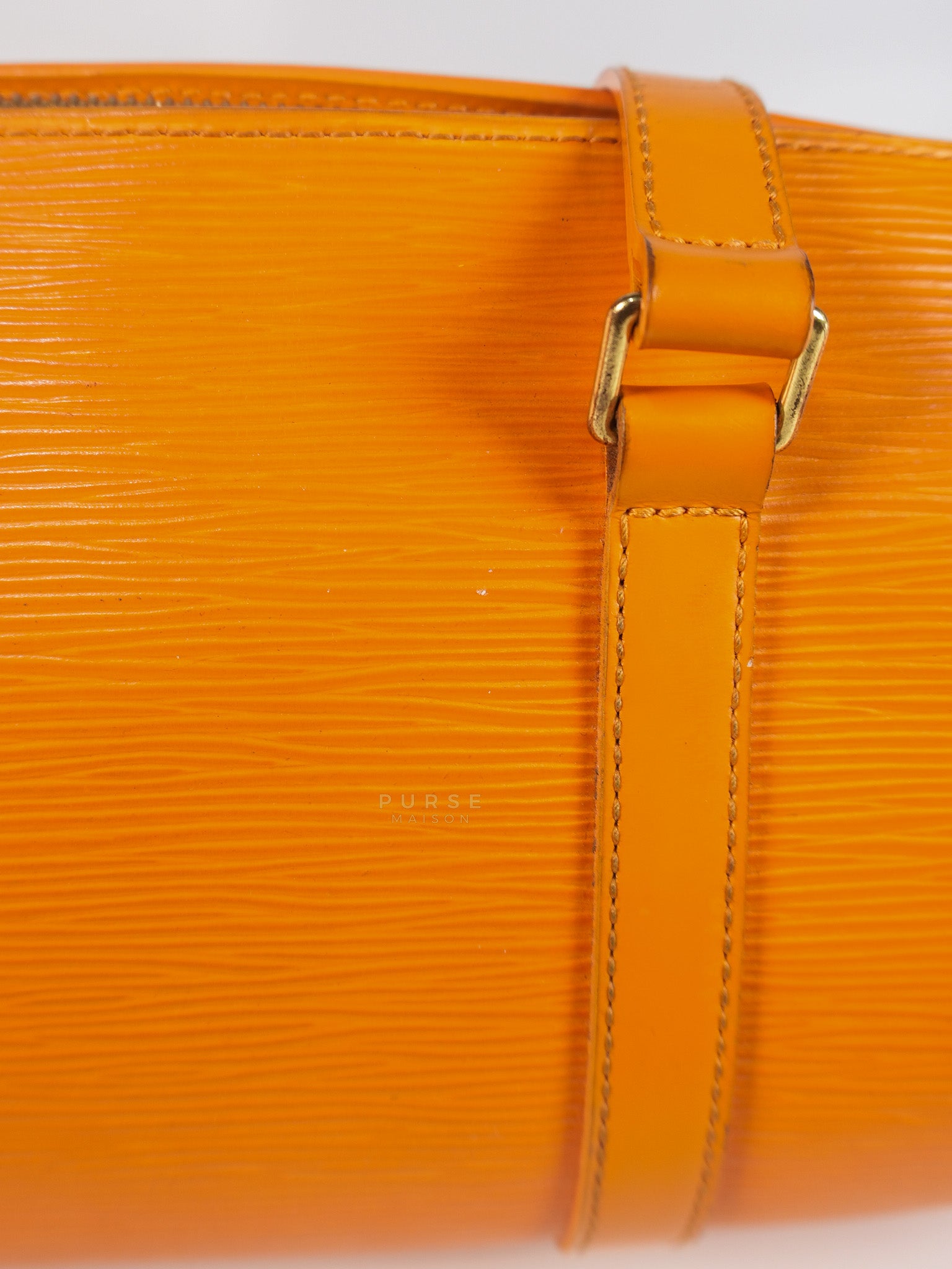 Soufflot Hand Bag Small in Orange Epi Leather (Date Code: MI0044) | Purse Maison Luxury Bags Shop