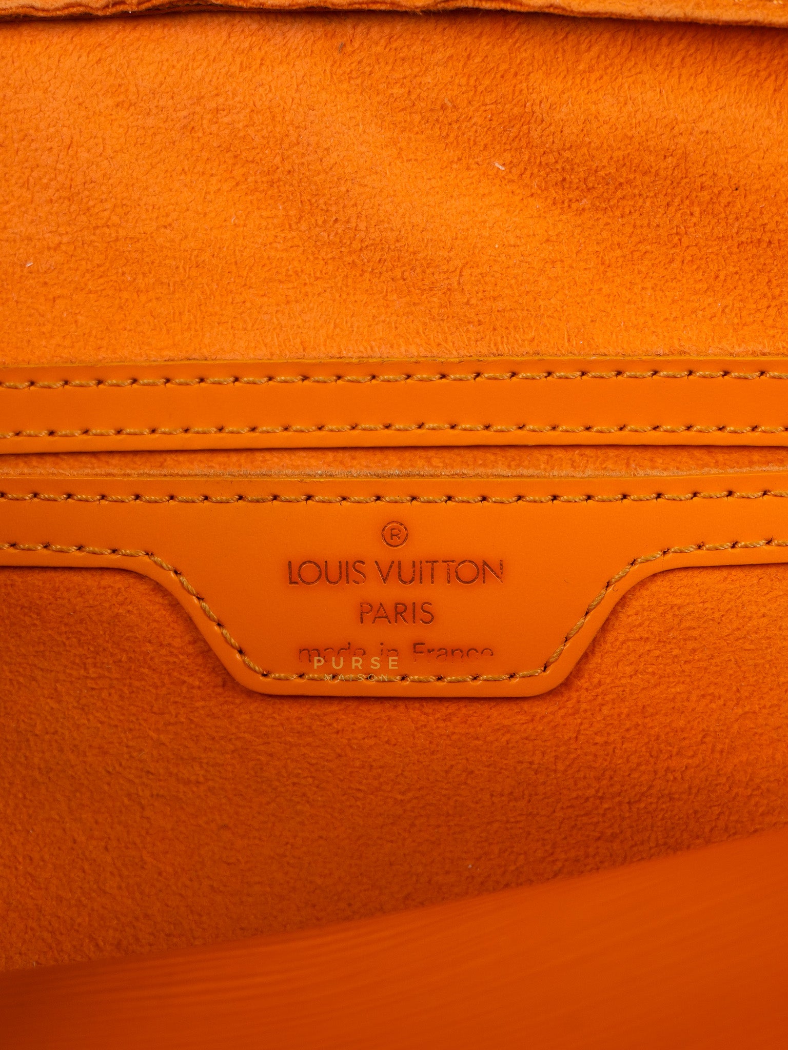 Soufflot Hand Bag Small in Orange Epi Leather (Date Code: MI0044) | Purse Maison Luxury Bags Shop