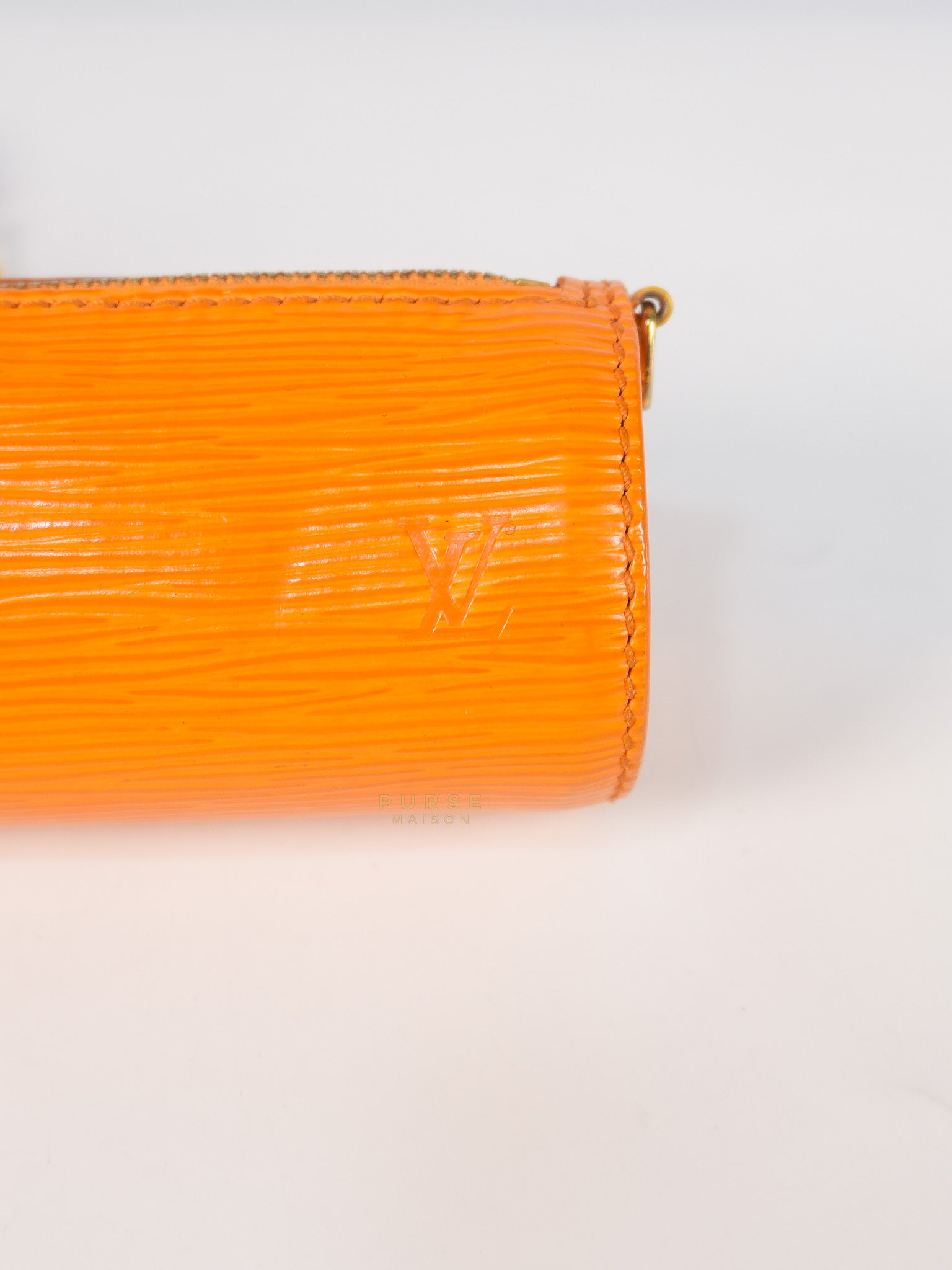 Soufflot Hand Bag Small in Orange Epi Leather (Date Code: MI0044) | Purse Maison Luxury Bags Shop
