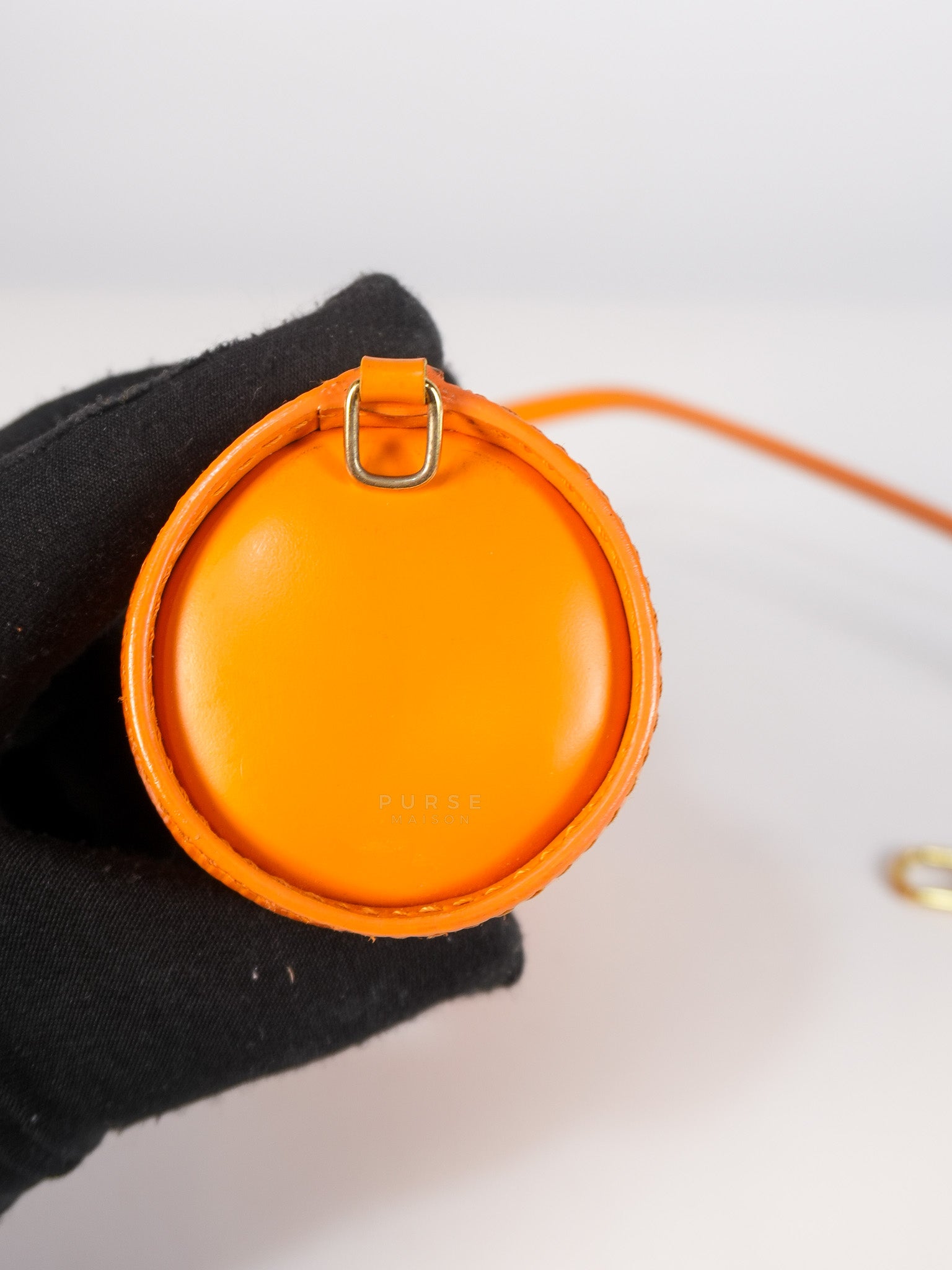 Soufflot Hand Bag Small in Orange Epi Leather (Date Code: MI0044) | Purse Maison Luxury Bags Shop