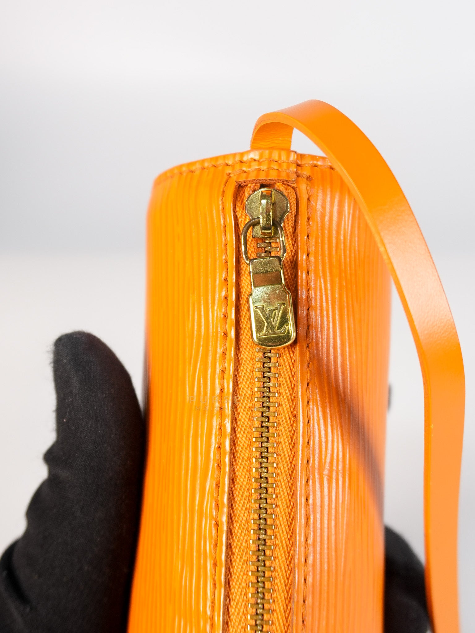 Soufflot Hand Bag Small in Orange Epi Leather (Date Code: MI0044) | Purse Maison Luxury Bags Shop