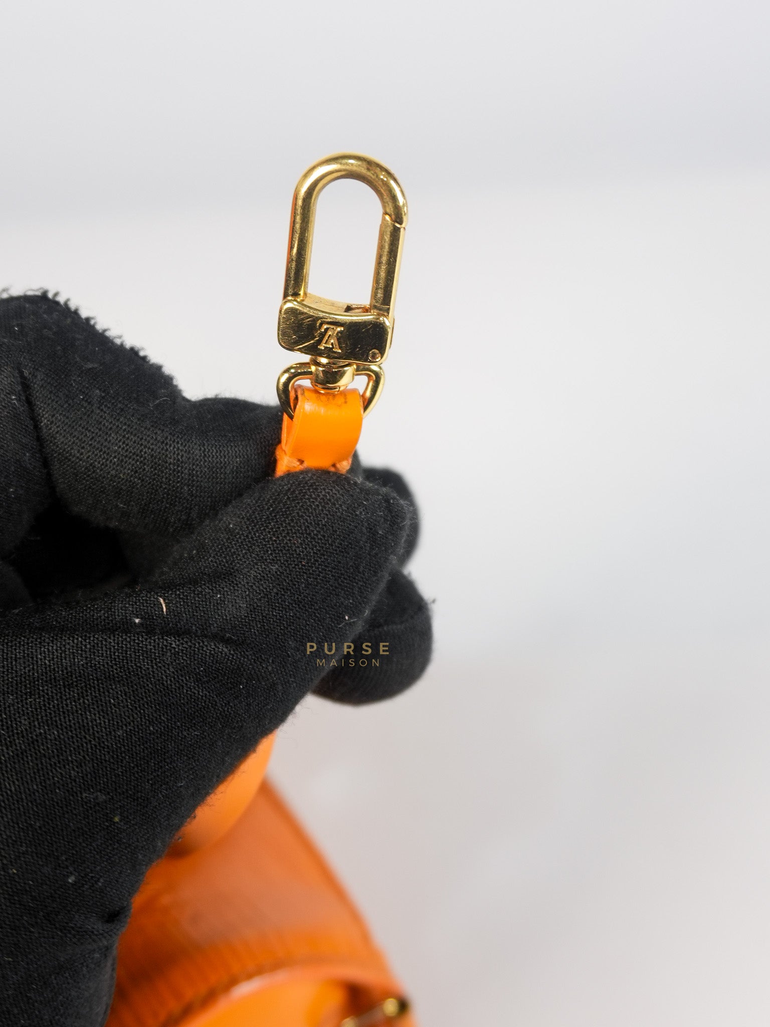 Soufflot Hand Bag Small in Orange Epi Leather (Date Code: MI0044) | Purse Maison Luxury Bags Shop