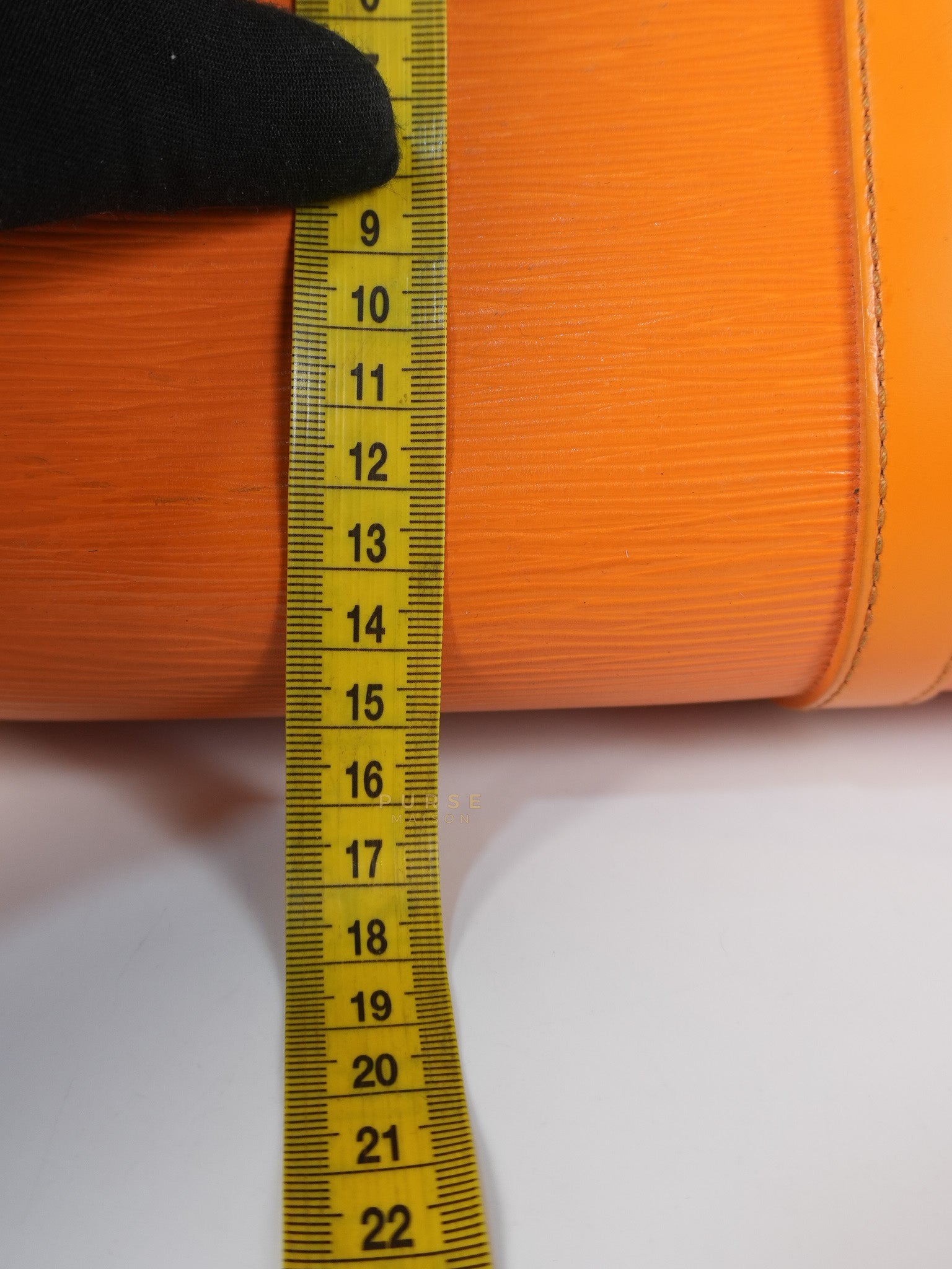 Soufflot Hand Bag Small in Orange Epi Leather (Date Code: MI0044) | Purse Maison Luxury Bags Shop