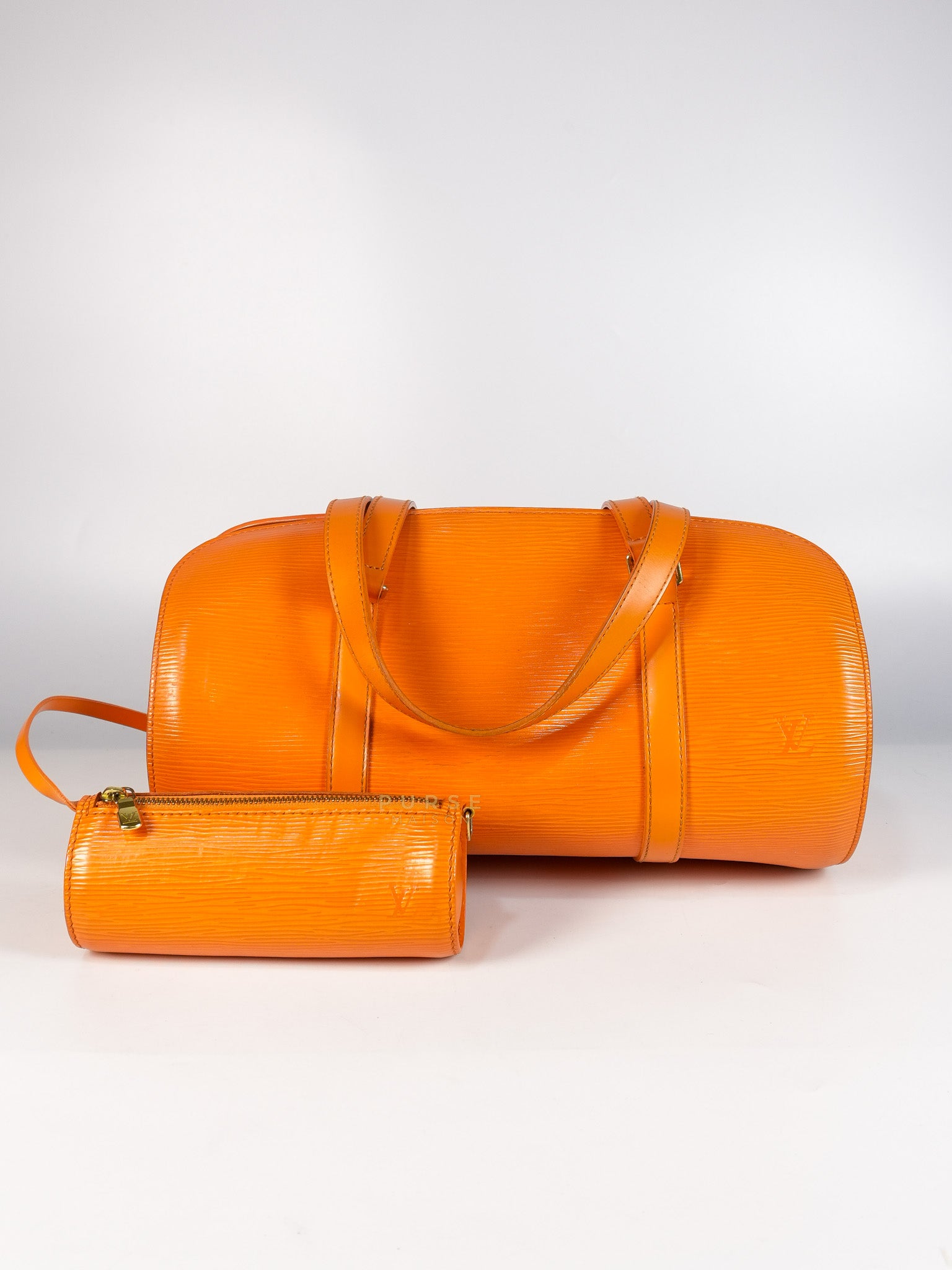 Soufflot Hand Bag Small in Orange Epi Leather (Date Code: MI0044) | Purse Maison Luxury Bags Shop