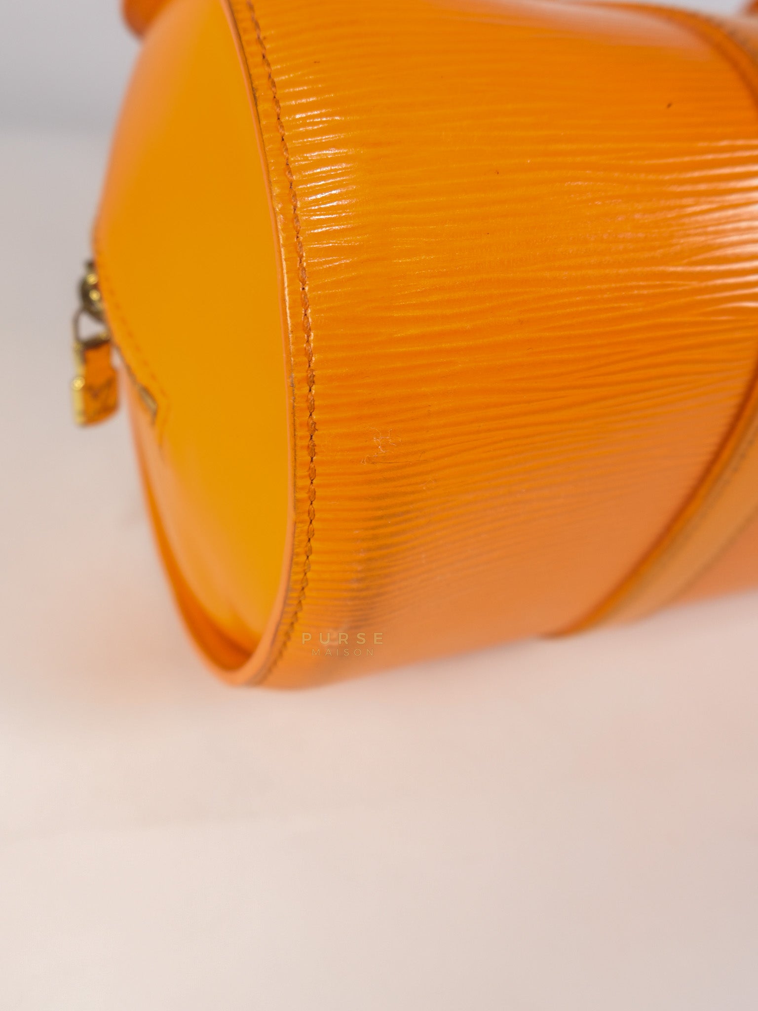 Soufflot Hand Bag Small in Orange Epi Leather (Date Code: MI0044) | Purse Maison Luxury Bags Shop