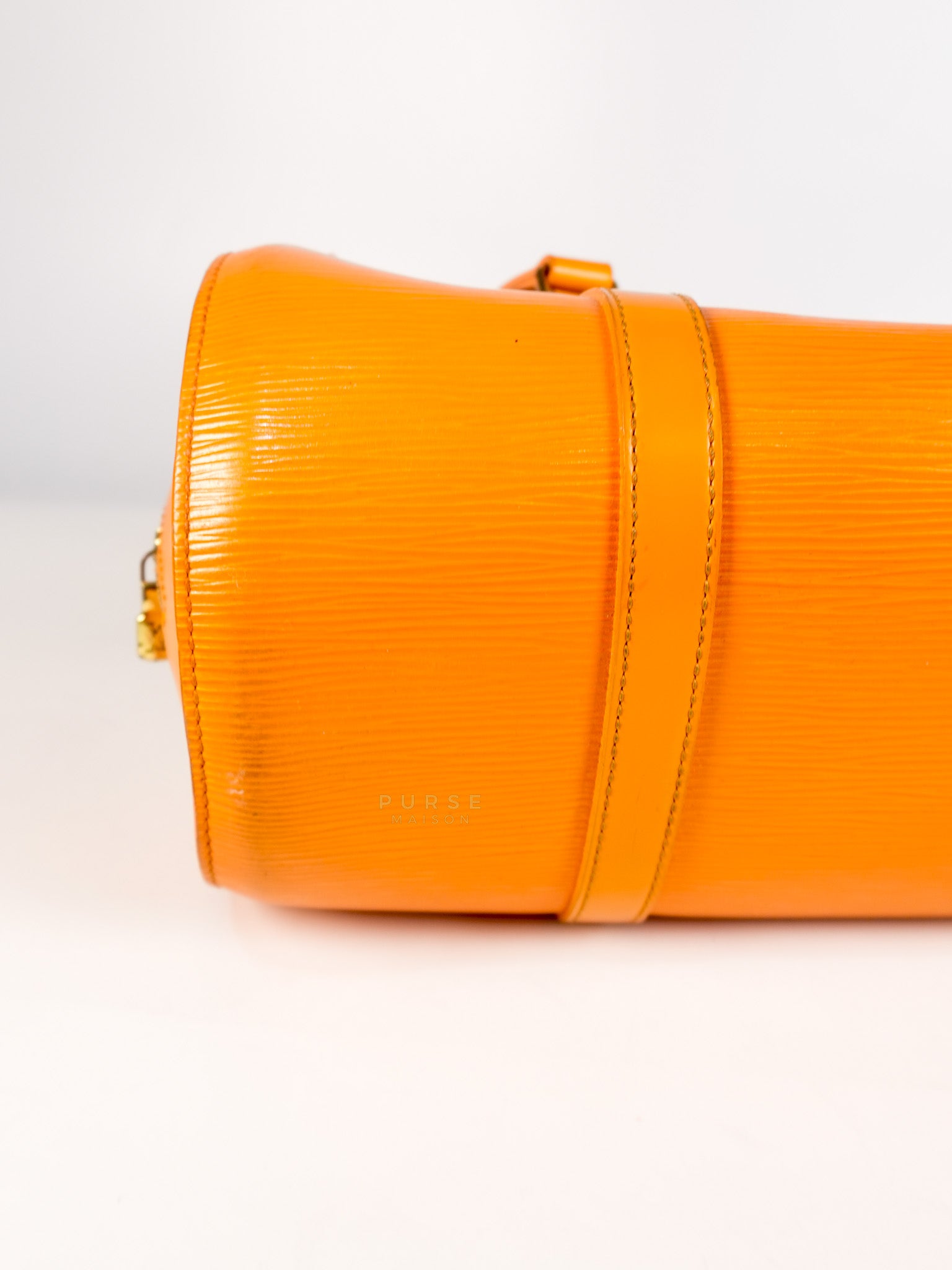 Soufflot Hand Bag Small in Orange Epi Leather (Date Code: MI0044) | Purse Maison Luxury Bags Shop
