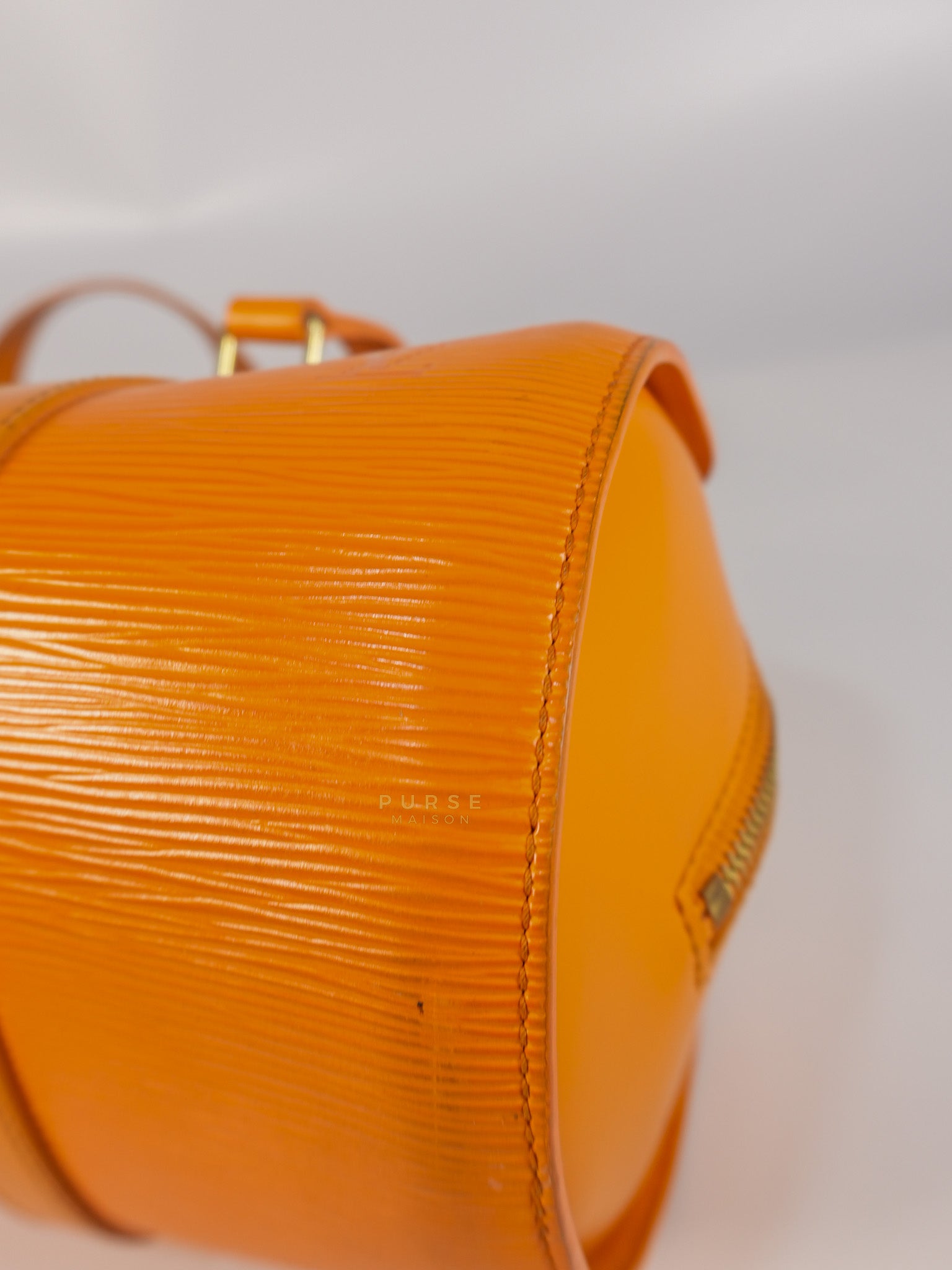 Soufflot Hand Bag Small in Orange Epi Leather (Date Code: MI0044) | Purse Maison Luxury Bags Shop
