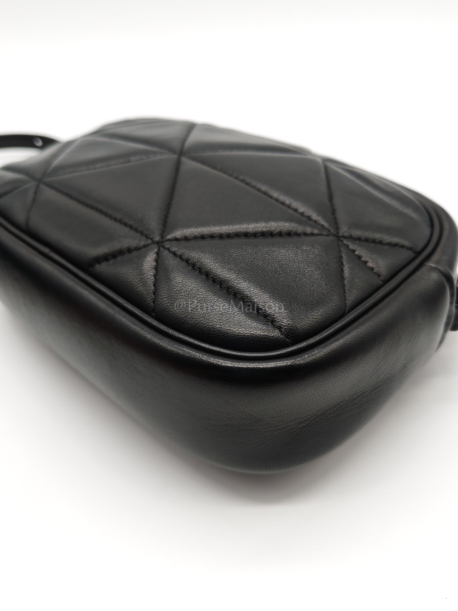 Spectrum Quilted in So Black Nappa Leather Camera Bag | Purse Maison Luxury Bags Shop